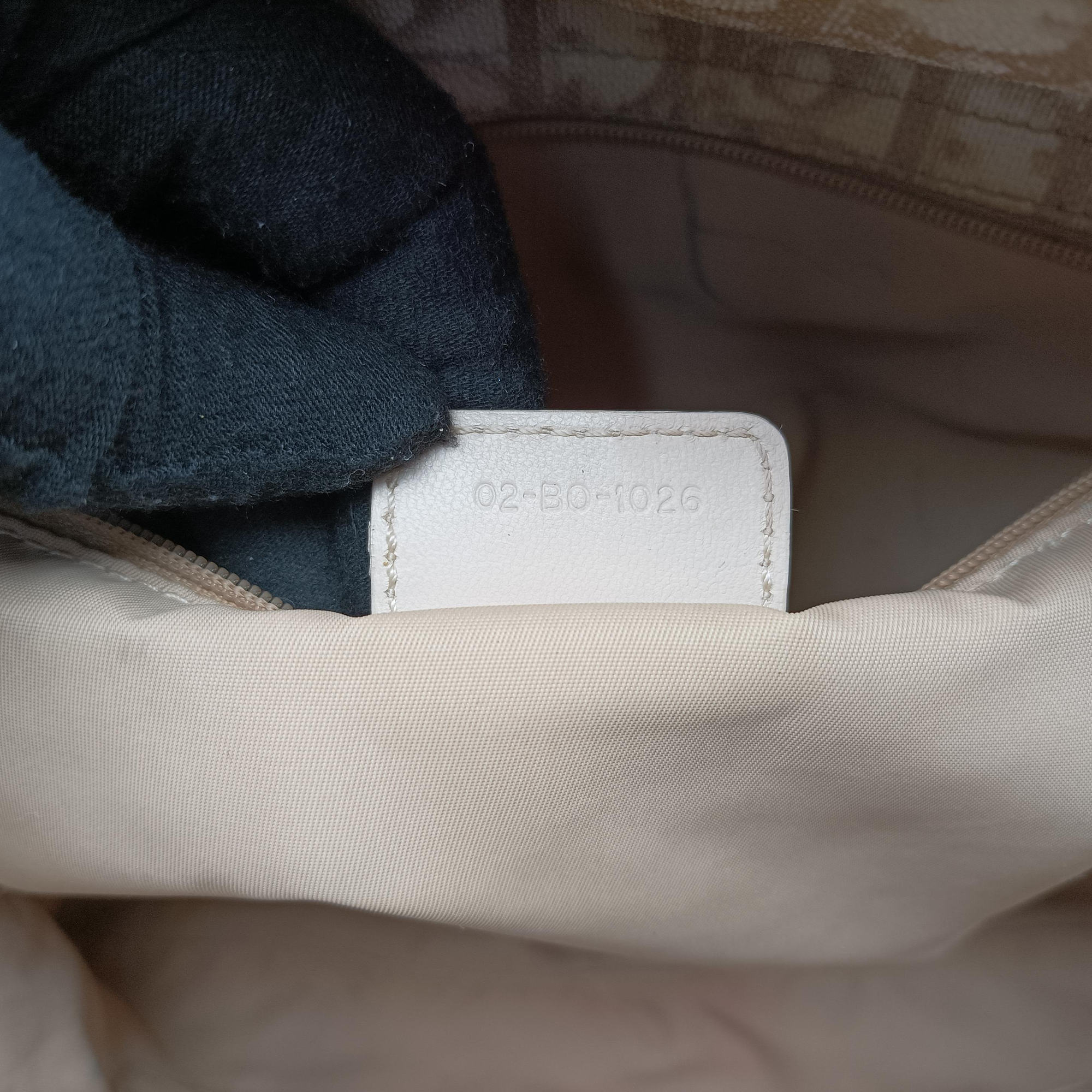 Diorissimo Romantique Beige PVC coated canvas ×Leather 02-BO-1026ディオリッシモロマンティック ベージュ PVCコーティングキャンバス×レザー 02-BO-1026