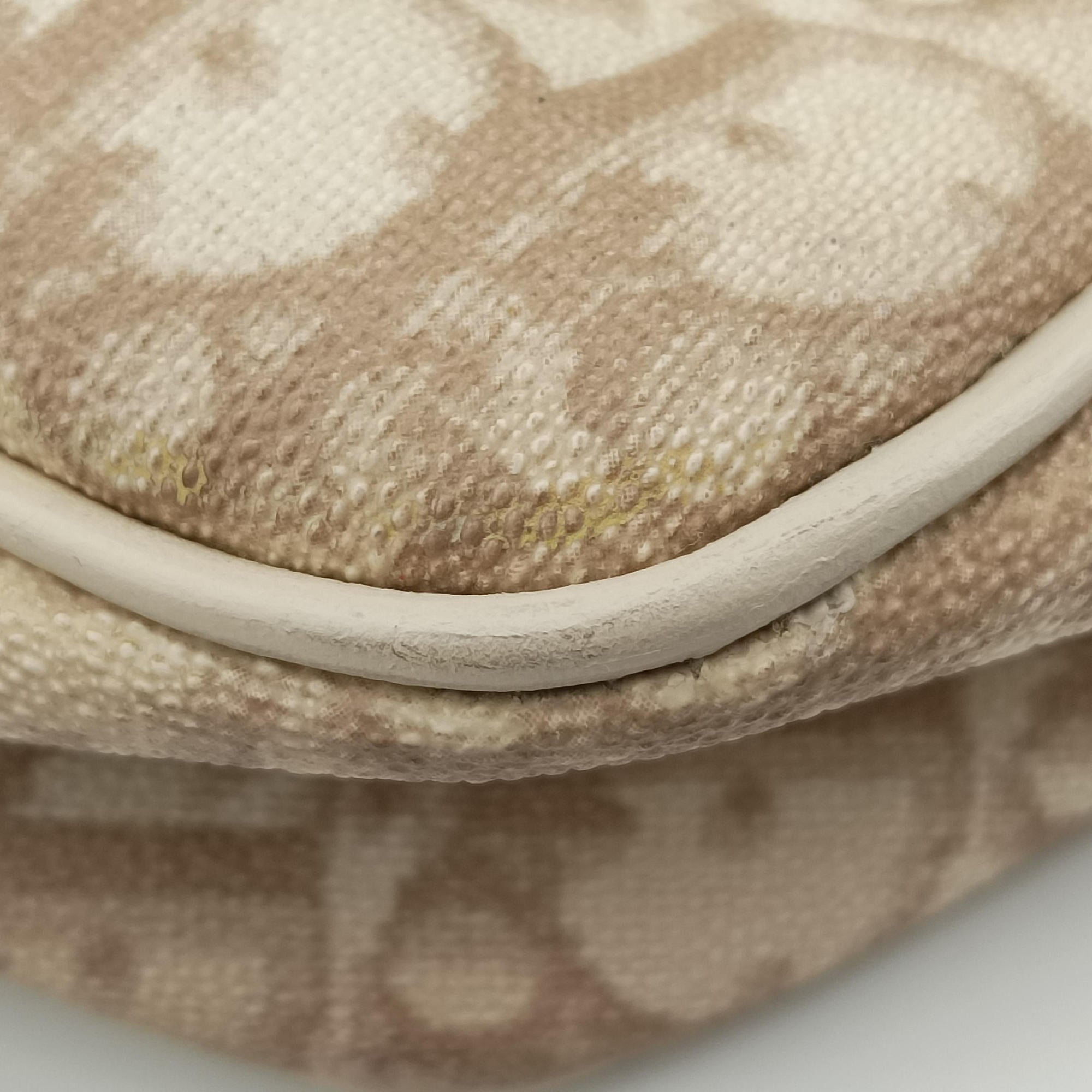 Diorissimo Romantique Beige PVC coated canvas ×Leather 02-BO-1026ディオリッシモロマンティック ベージュ PVCコーティングキャンバス×レザー 02-BO-1026