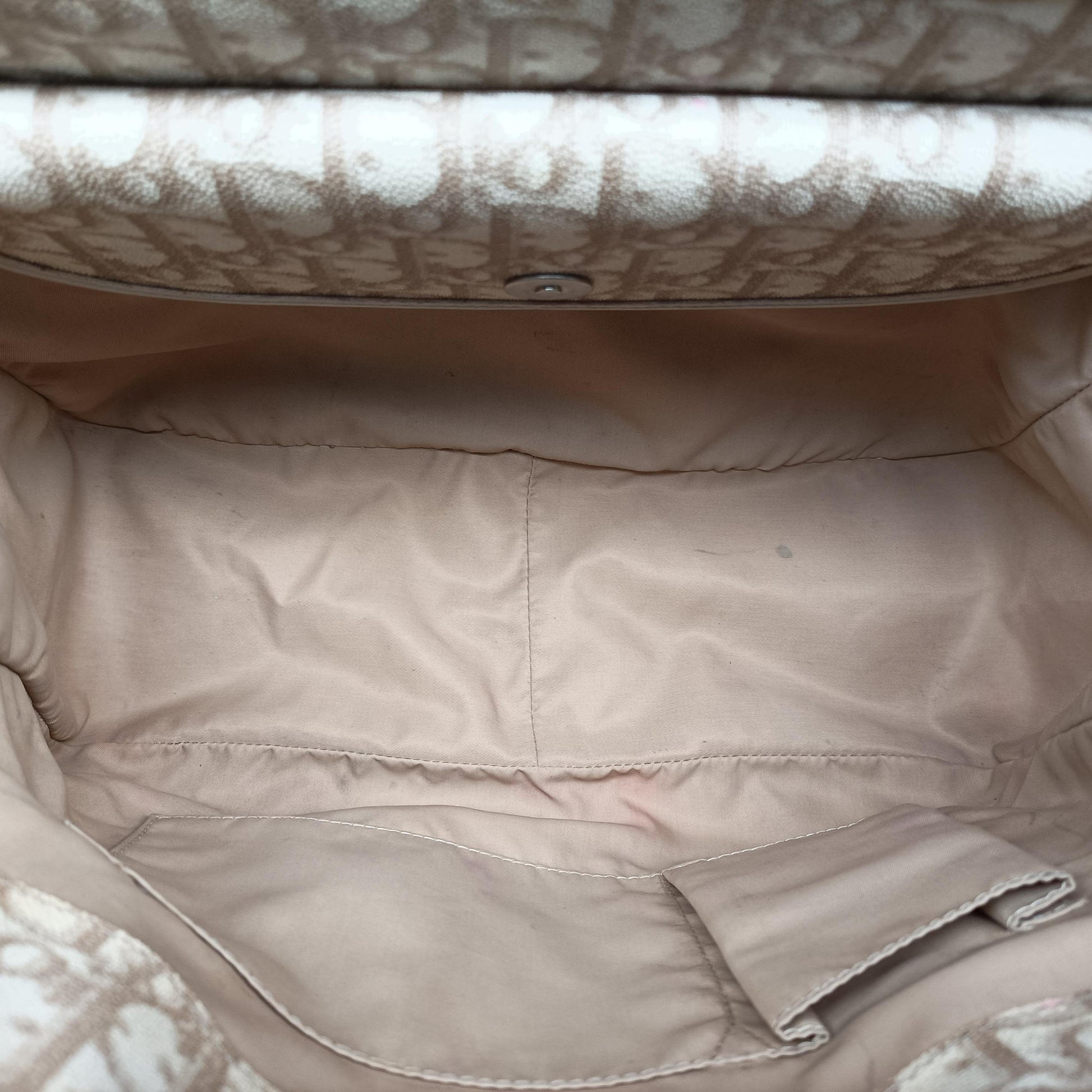 Diorissimo Romantique Beige PVC coated canvas ×Leather 02-BO-1026ディオリッシモロマンティック ベージュ PVCコーティングキャンバス×レザー 02-BO-1026