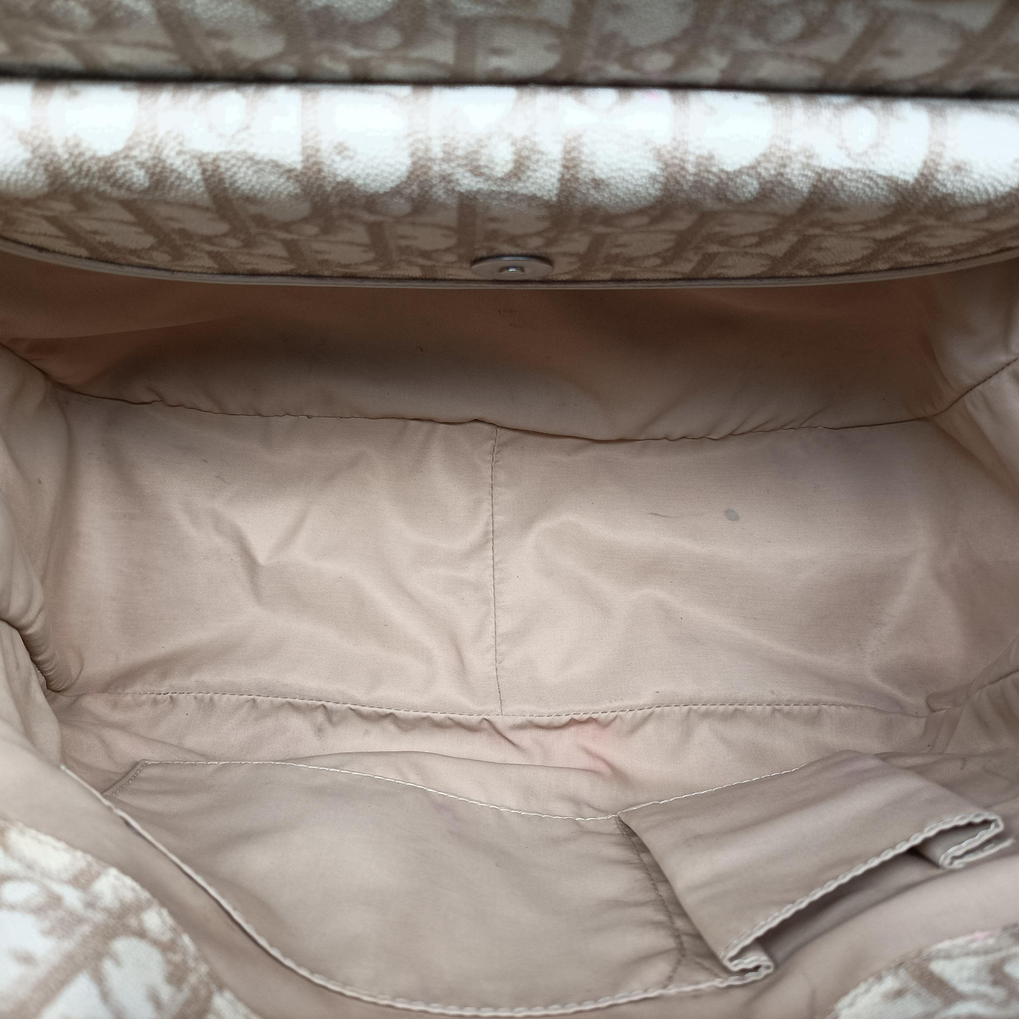 Diorissimo Romantique Beige PVC coated canvas ×Leather 02-BO-1026ディオリッシモロマンティック ベージュ PVCコーティングキャンバス×レザー 02-BO-1026