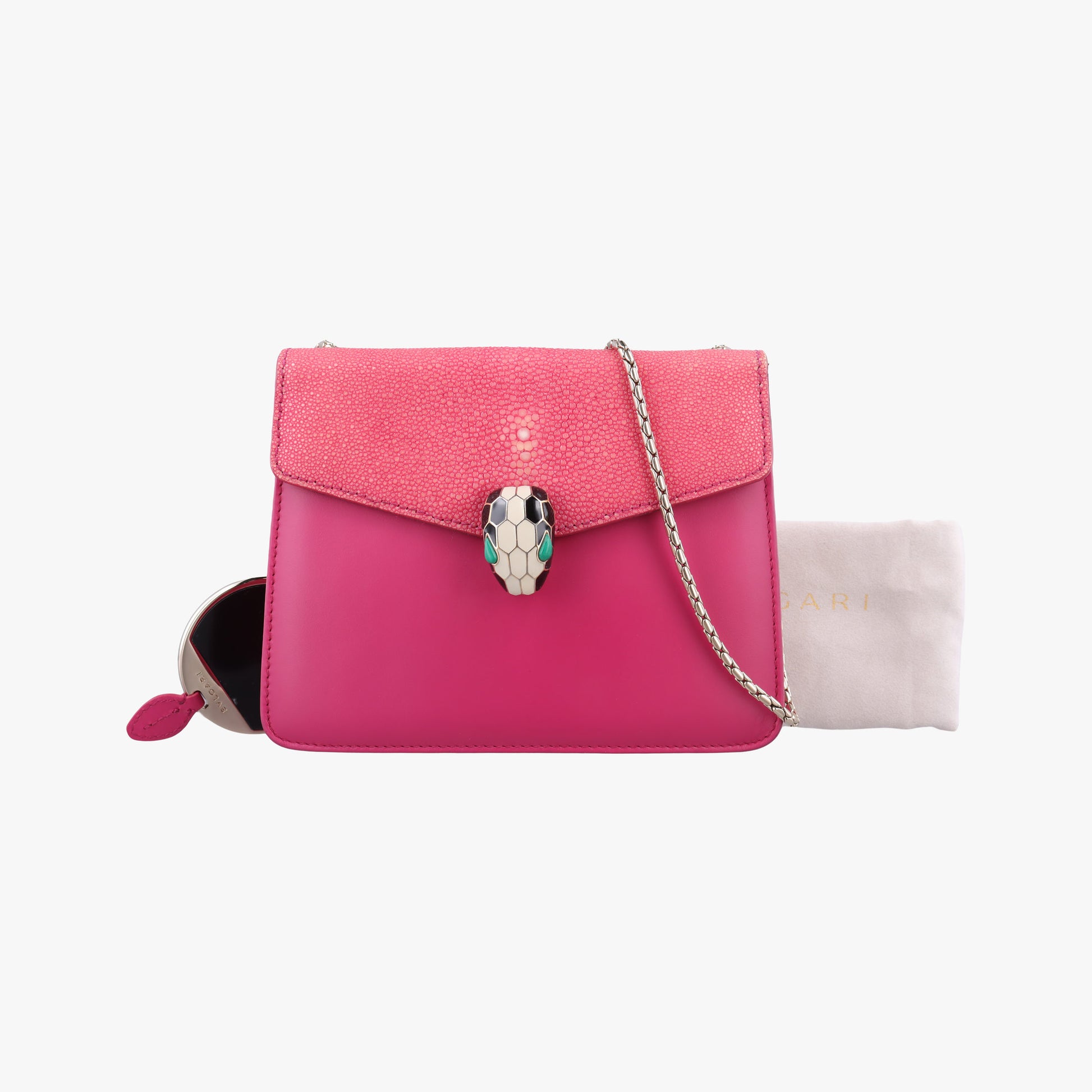 Serpenti Pink Galuchat Skin×Leather EK.K16.282288セルペンティ ピンク ガルーシャスキン×ザー EK.K16.282288