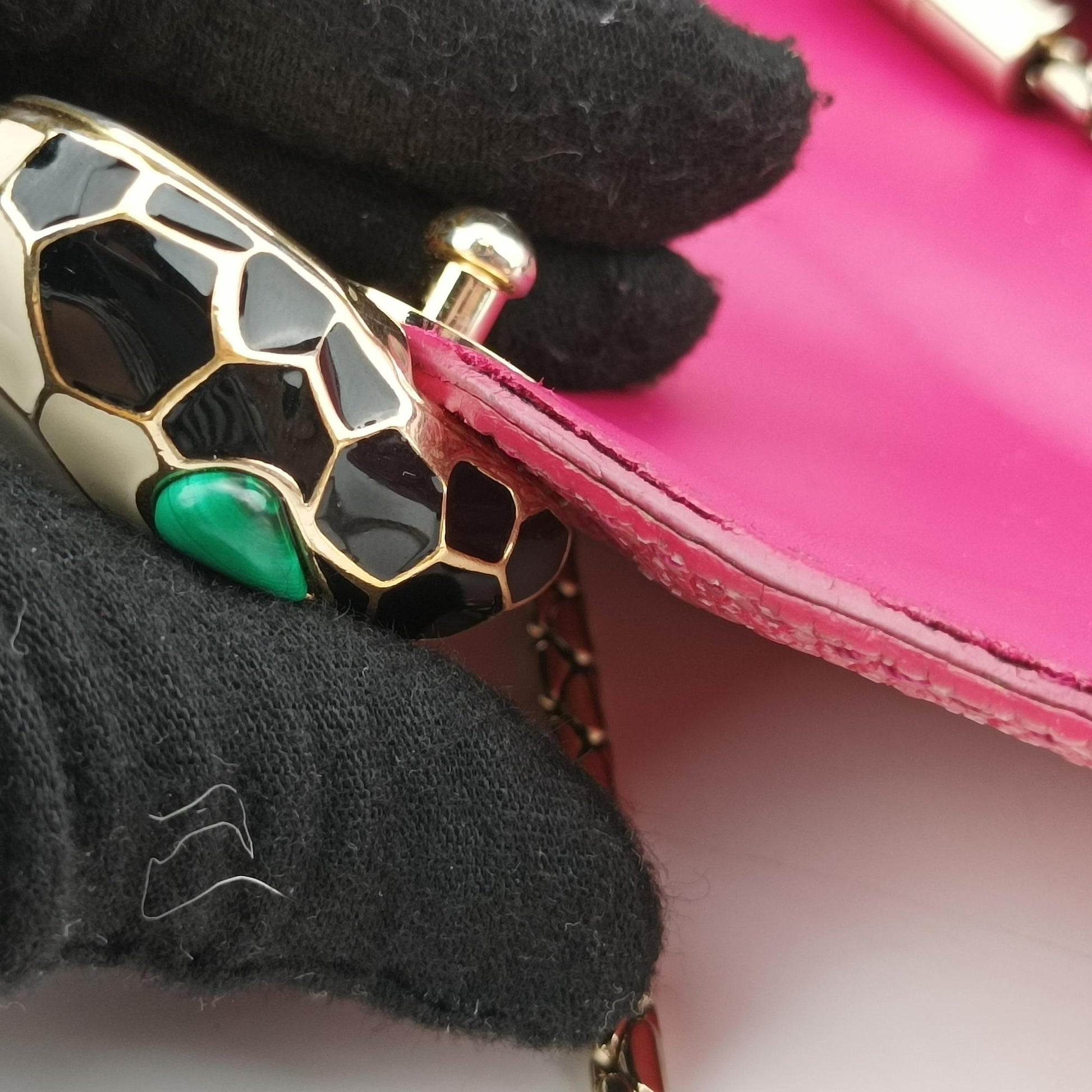 Serpenti Pink Galuchat Skin×Leather EK.K16.282288セルペンティ ピンク ガルーシャスキン×ザー EK.K16.282288