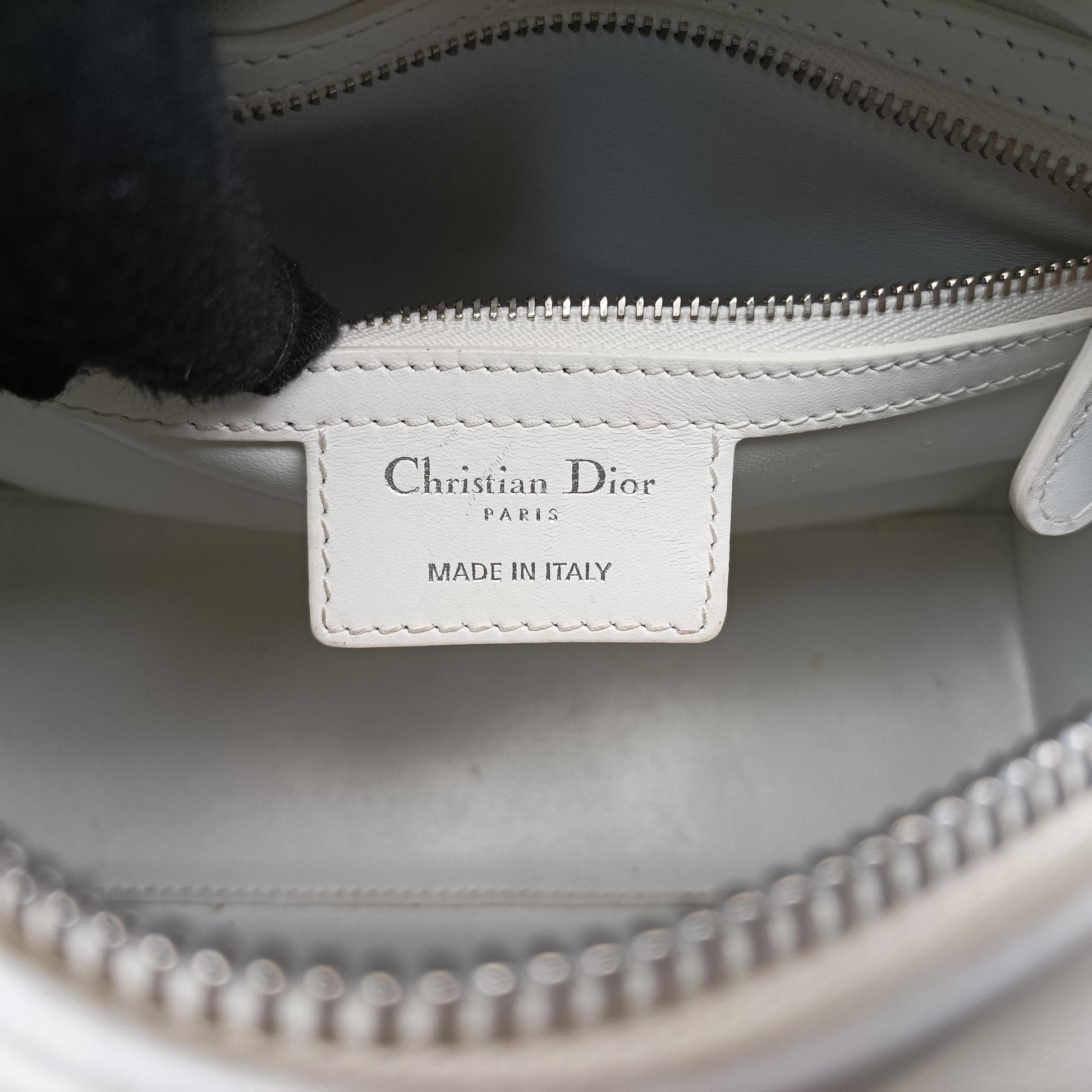 Lady Dior White×Multicolour Leather 17-BO-0114レディディオール ホワイト×マルチカラー レザー 17-BO-0114