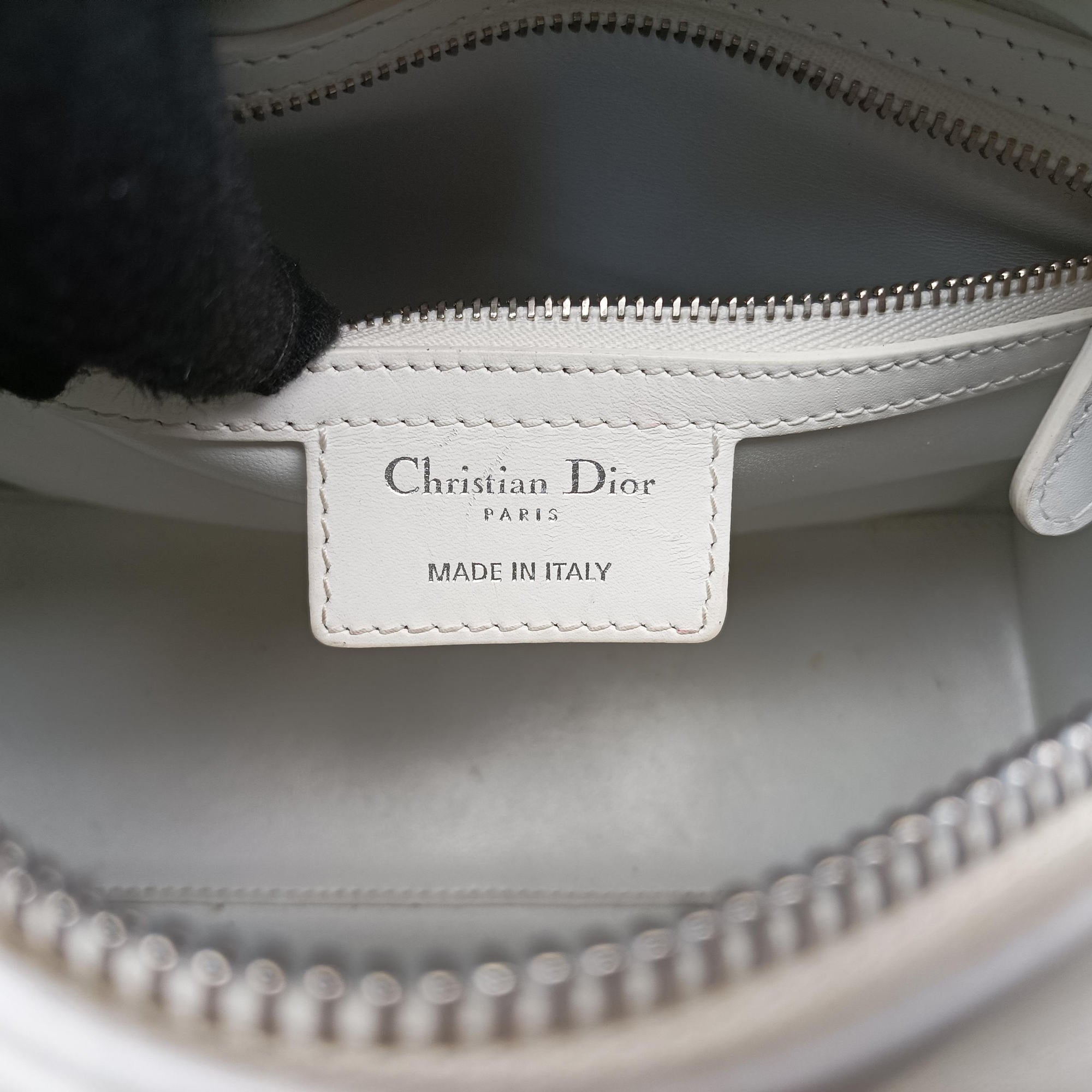 Lady Dior White×Multicolour Leather 17-BO-0114レディディオール ホワイト×マルチカラー レザー 17-BO-0114