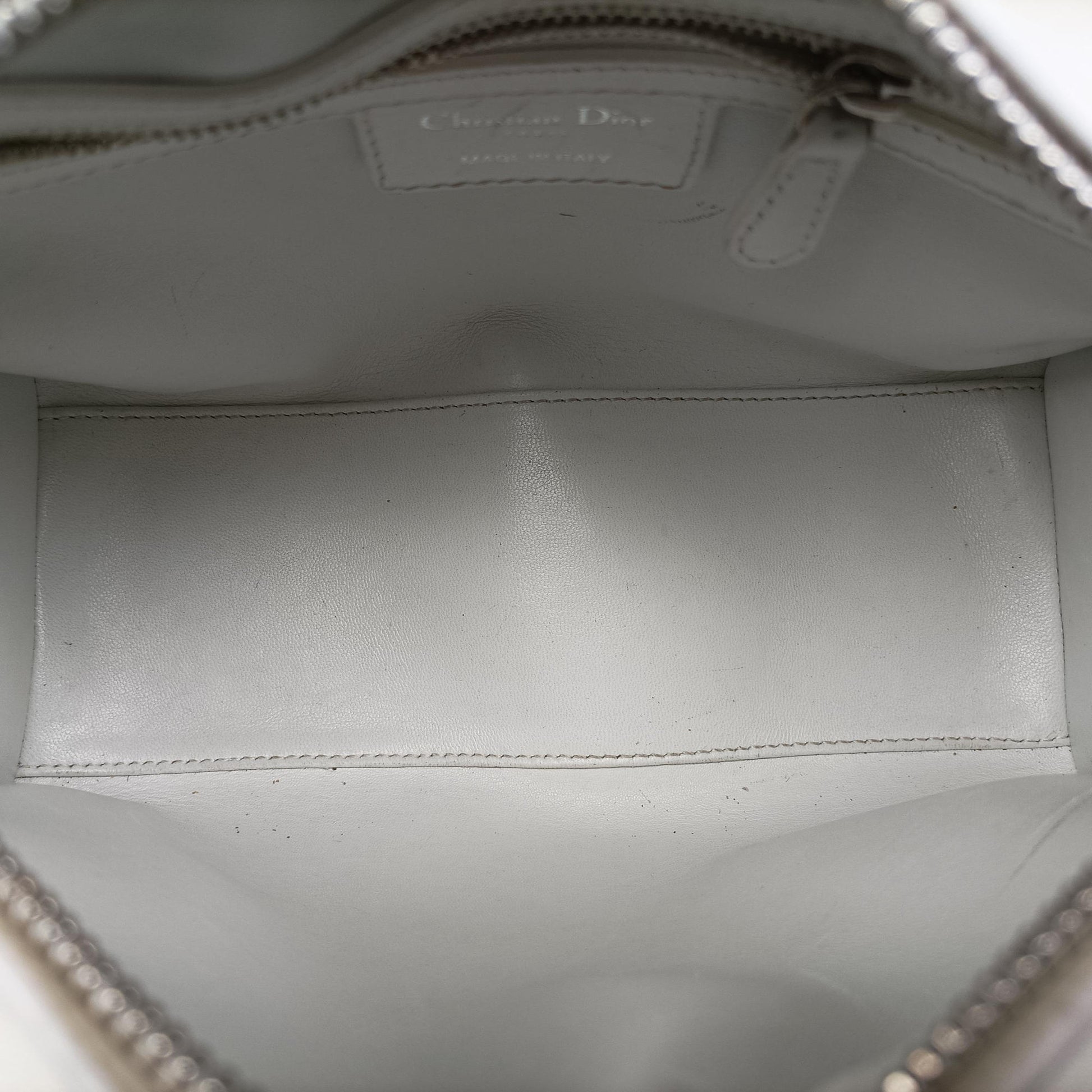 Lady Dior White×Multicolour Leather 17-BO-0114レディディオール ホワイト×マルチカラー レザー 17-BO-0114