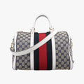 Sherry Line White×Beige×Multi Canvas × Leather 247205 A7768474シェリーライン ホワイト×ベージュ×マルチ キャンバス × レザー 247205 A7768474