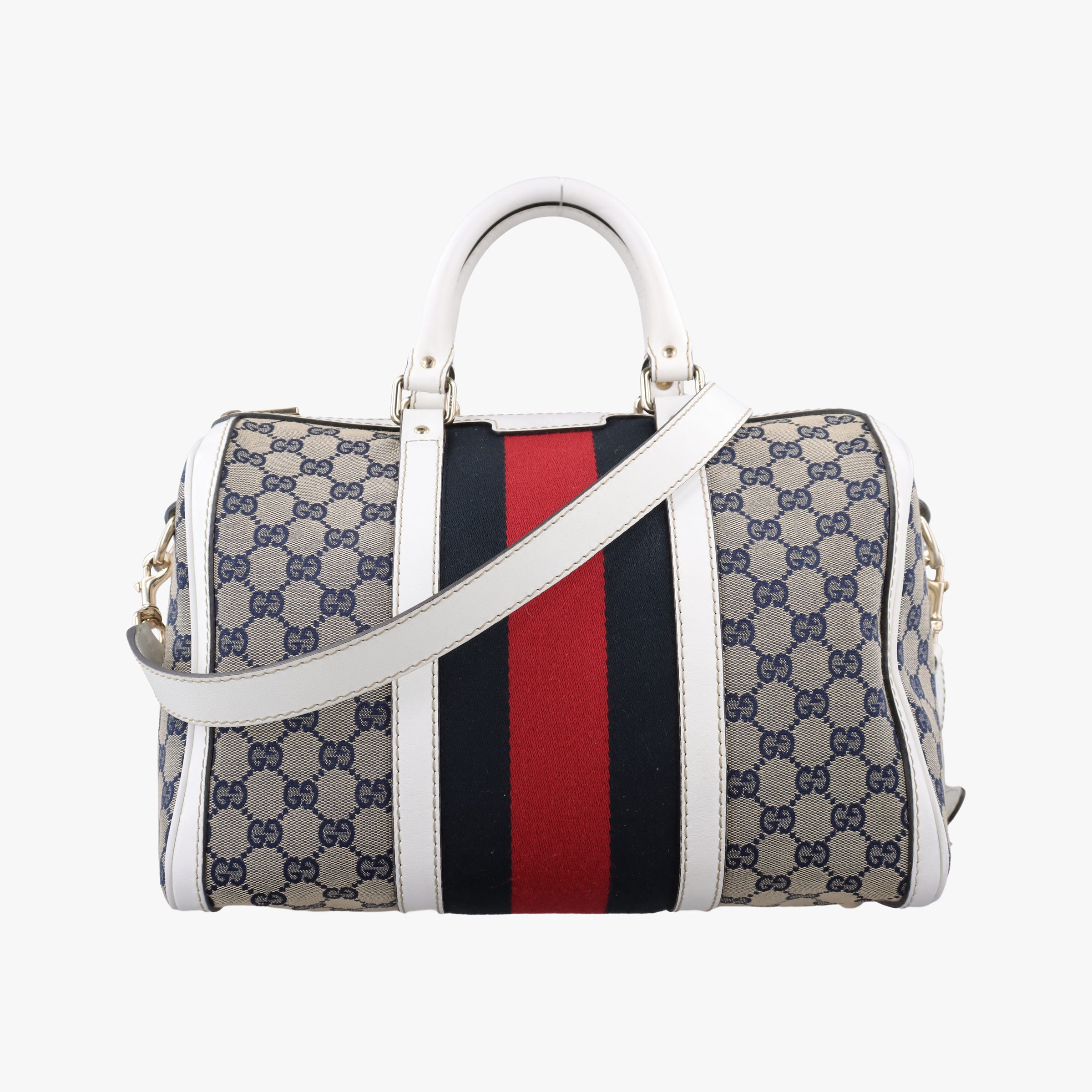 Sherry Line White×Beige×Multi Canvas × Leather 247205 A7768474シェリーライン ホワイト×ベージュ×マルチ キャンバス × レザー 247205 A7768474