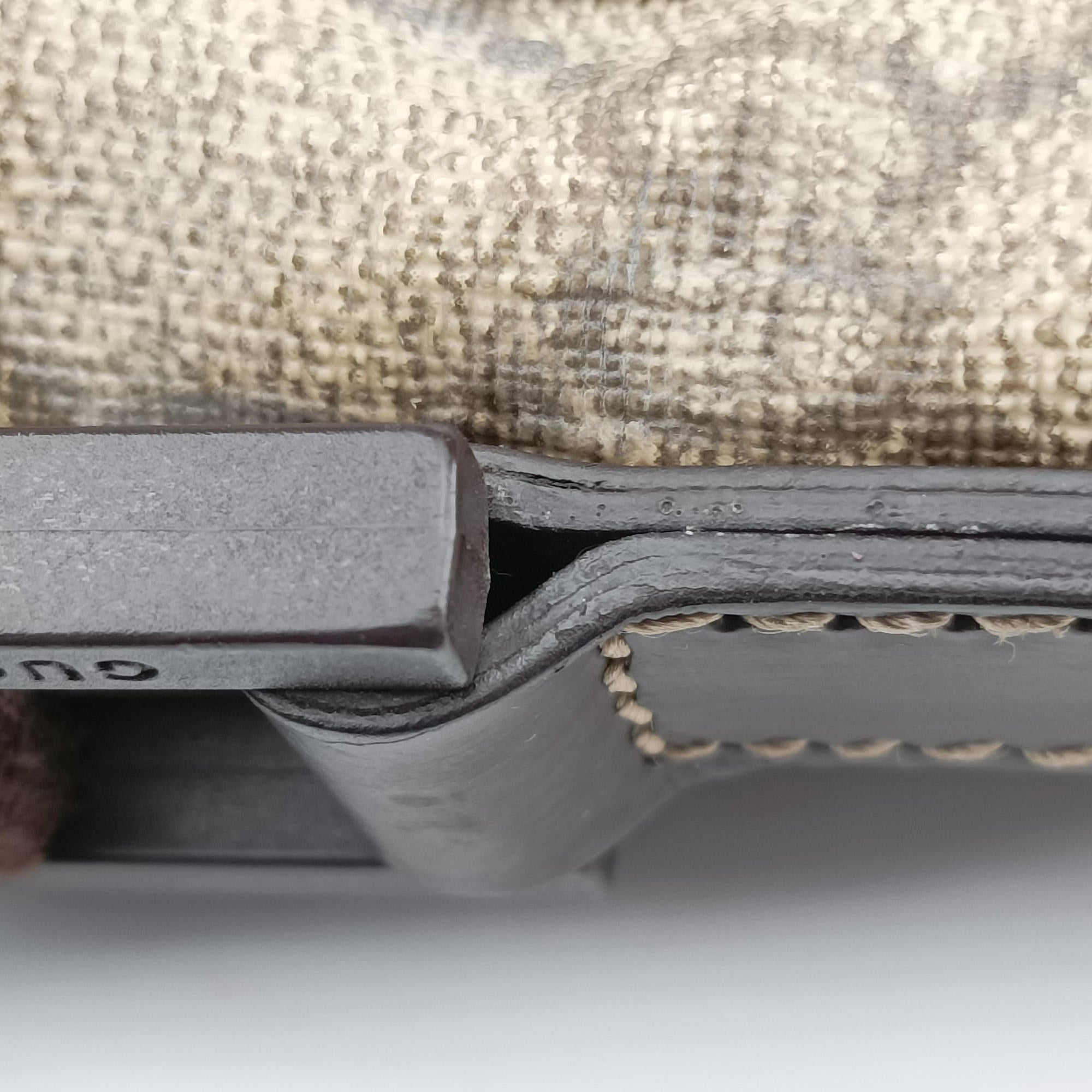 GG Supreme MESSENGER Brown Leather×Canvas 201852 E7611518GGスプリーム メッセンジャー ブラウン レザー×キャンバス 201852 E7611518