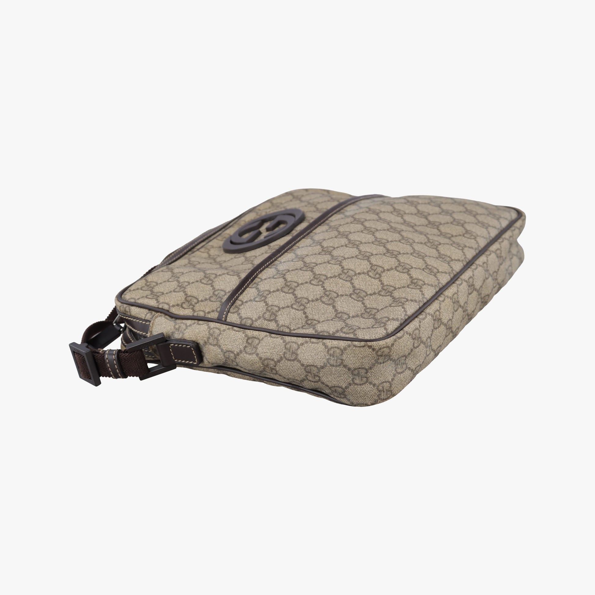 GG Supreme MESSENGER Brown Leather×Canvas 201852 E7611518GGスプリーム メッセンジャー ブラウン レザー×キャンバス 201852 E7611518