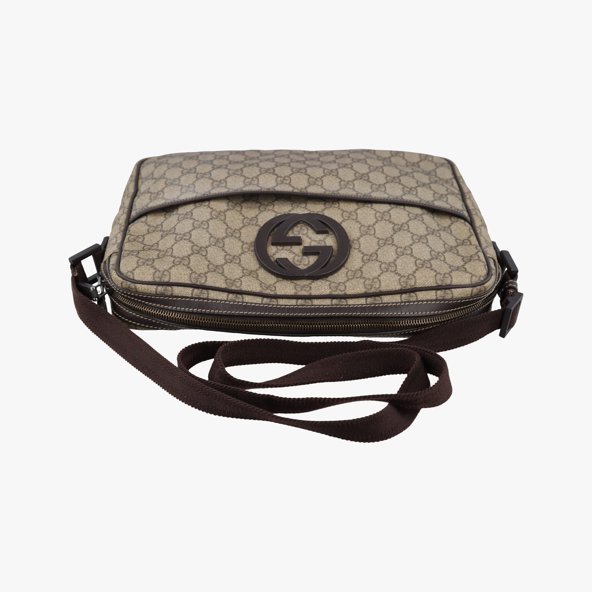 GG Supreme MESSENGER Brown Leather×Canvas 201852 E7611518GGスプリーム メッセンジャー ブラウン レザー×キャンバス 201852 E7611518