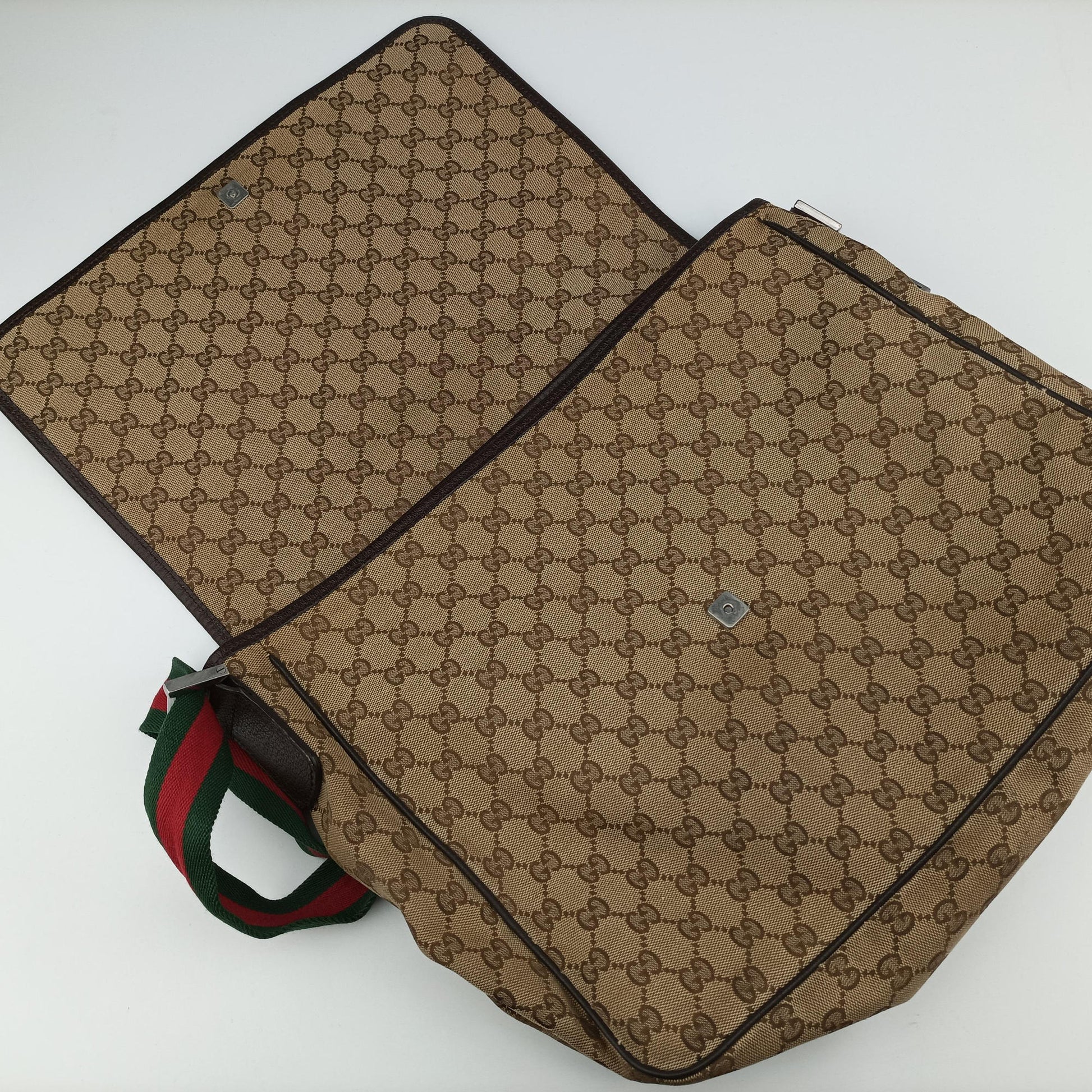 GG Supreme DiaperBag Brown canvas 233052 C9561317GGスプリーム マザーズバッグ ブラウン キャンバス 233052 C9561317