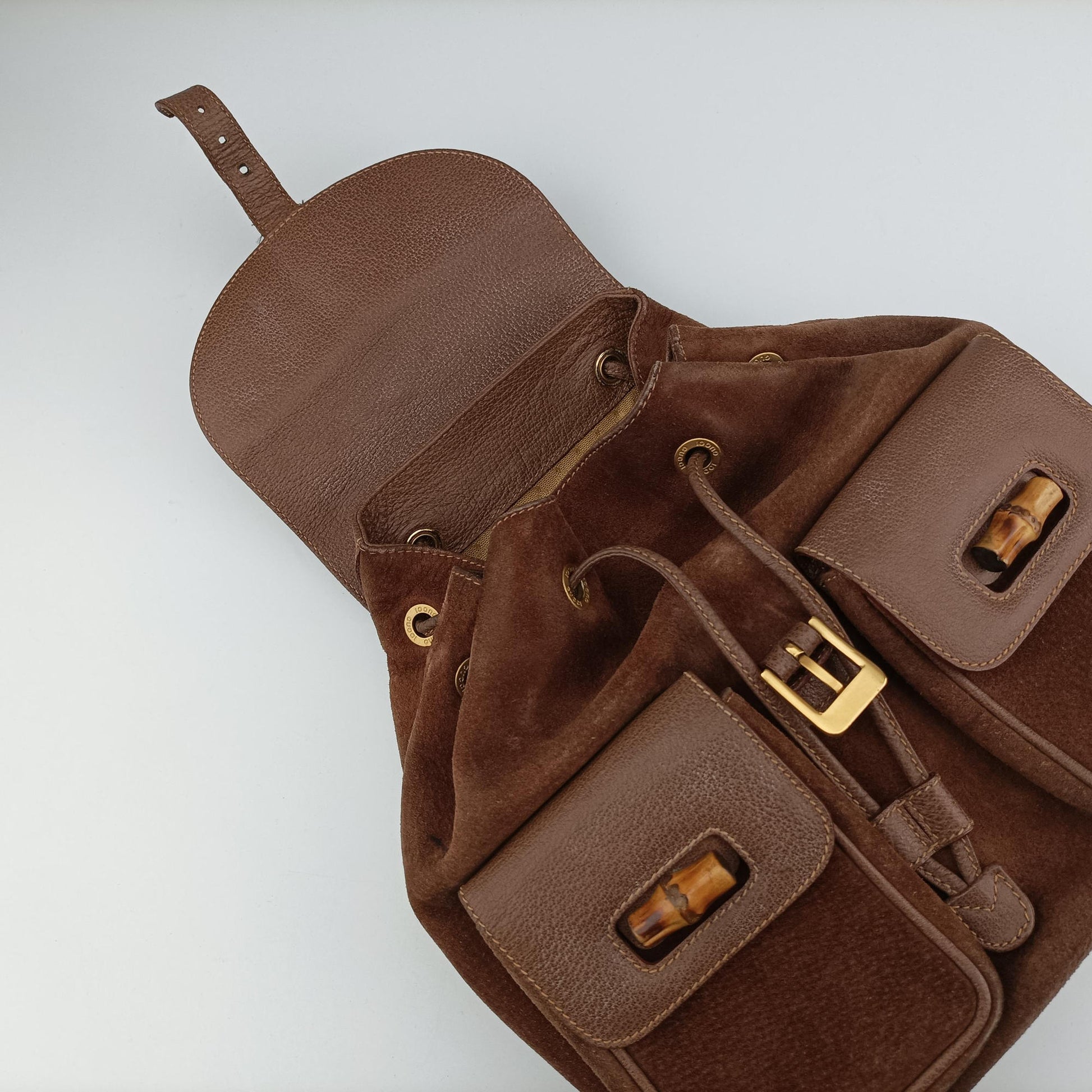 Bamboo Brown Suede×Leather 003.20 Lot number unknownバンブー ブラウン スエード×レザー 003.20 製番不明