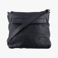 Interlocking G Logo Soho Messenger Black Leather 322059 E014137495インターロッキングG ソーホー メッセンジャー ブラック レザー 322059 E014137495