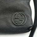 Interlocking G Logo Soho Messenger Black Leather 322059 E014137495インターロッキングG ソーホー メッセンジャー ブラック レザー 322059 E014137495