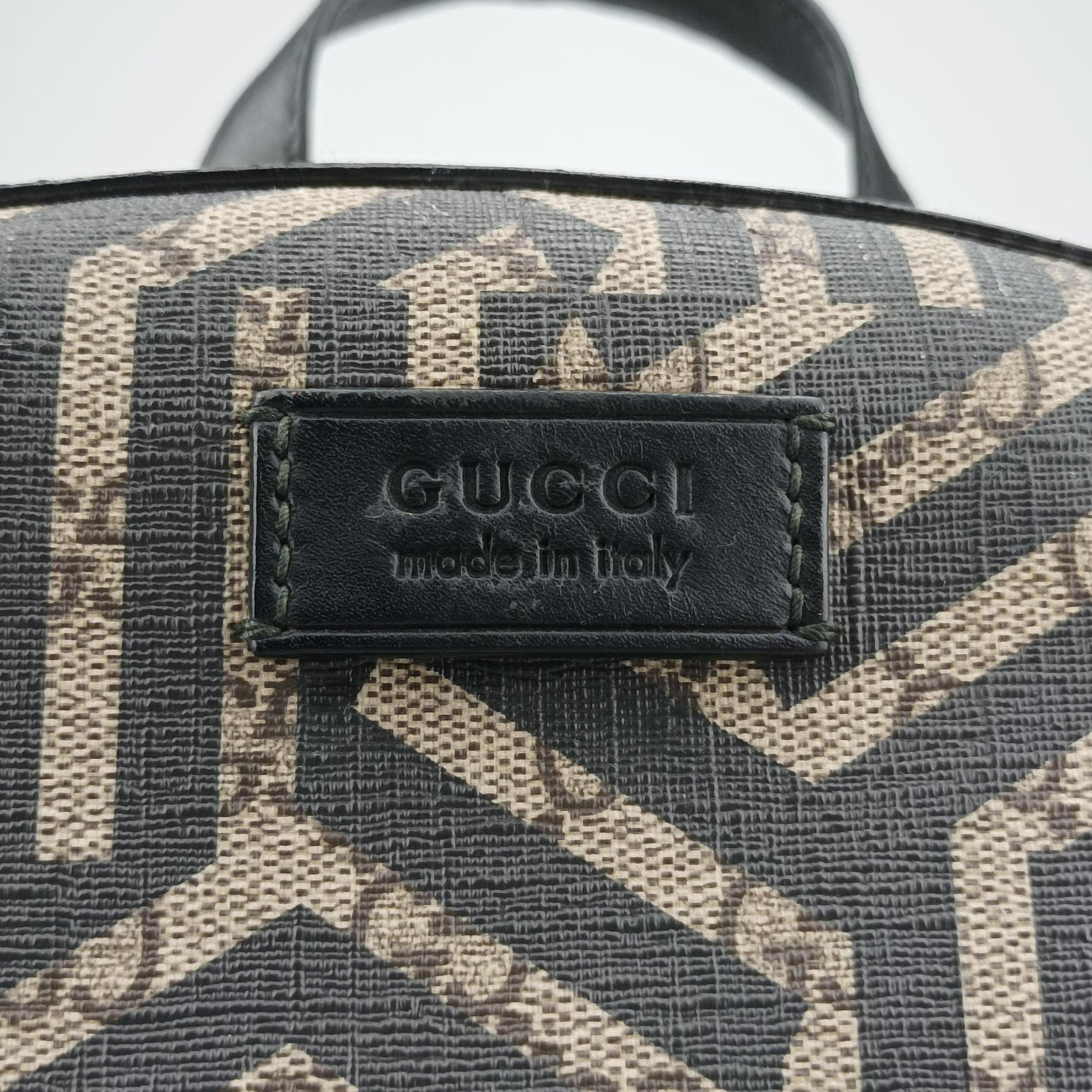 GG Blooms Beige×Black×Multicolor PVC coated canvas 406370 G019327161GGブルームス ベージュ×ブラック×マルチカラ PVCコーティングキャンバス 406370 G019327161