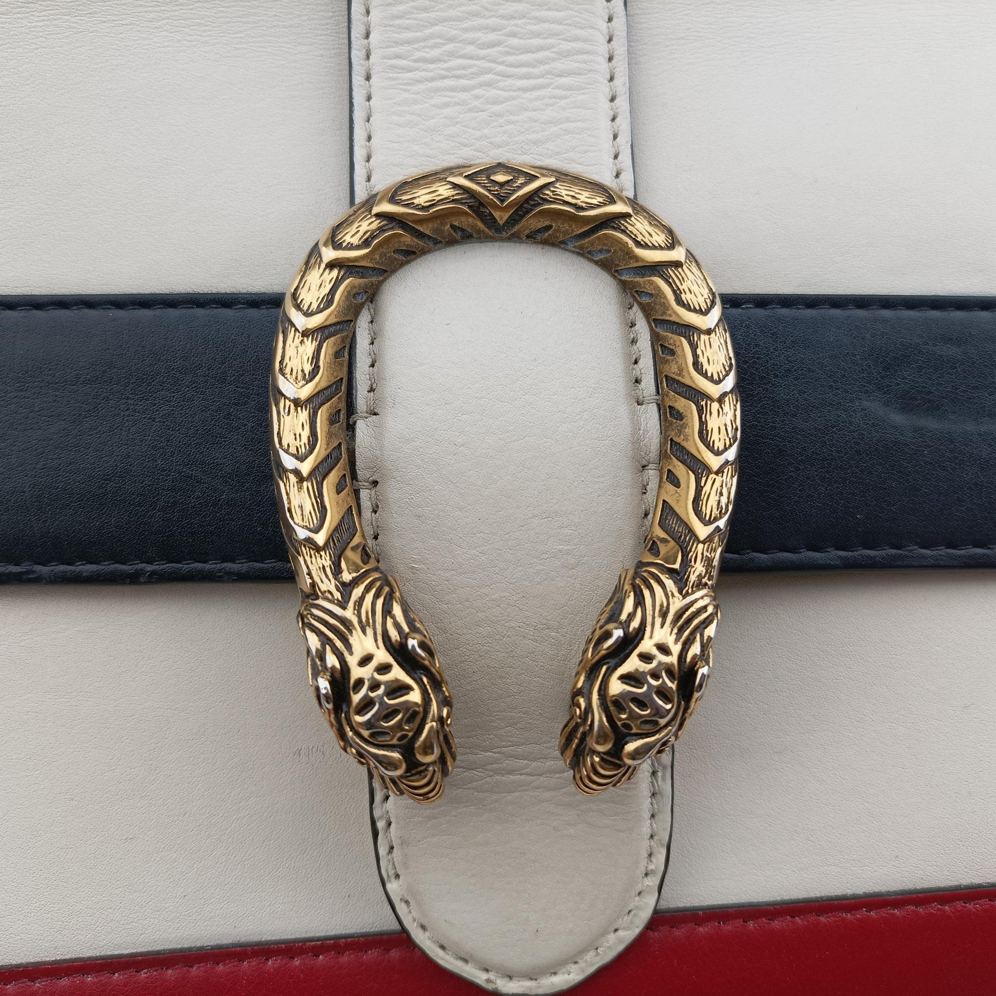 Dionysus White×navy×red Leather 448075 H021186315ディオニュソス ホワイト×ネイビー×レッド レザー 448075 H021186315