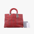 Lady Dior Red Leather 35-MA-1107レディディオール レッド レザー 35-MA-1107