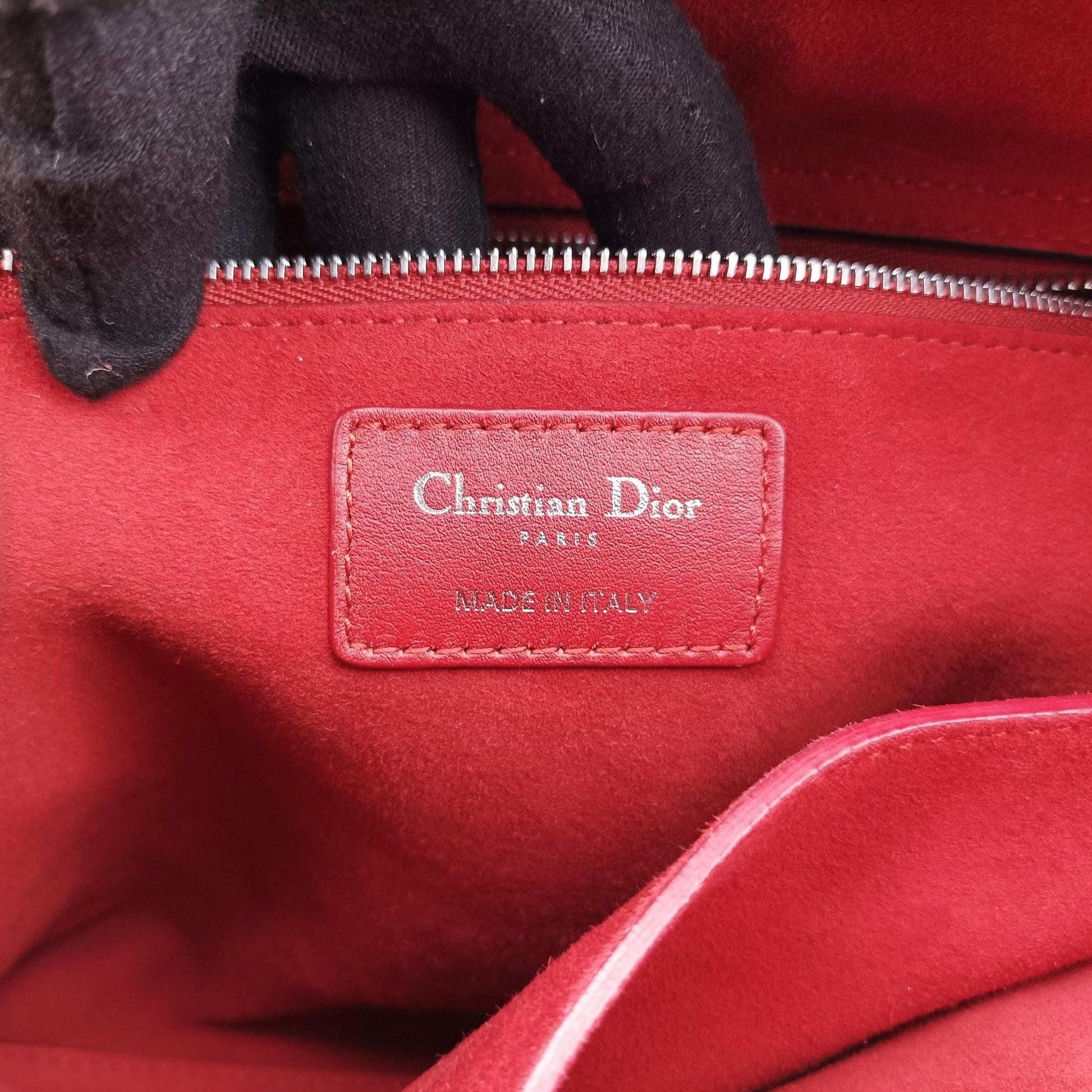 Lady Dior Red Leather 35-MA-1107レディディオール レッド レザー 35-MA-1107