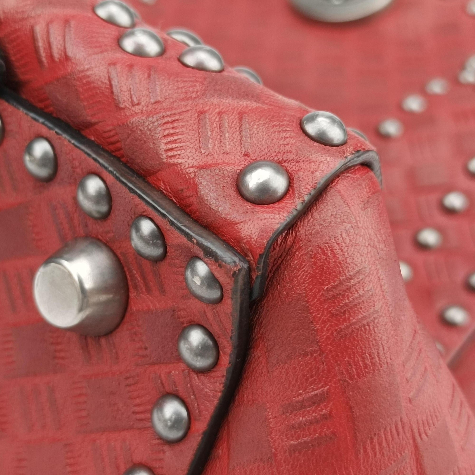 Lady Dior Red Leather 35-MA-1107レディディオール レッド レザー 35-MA-1107