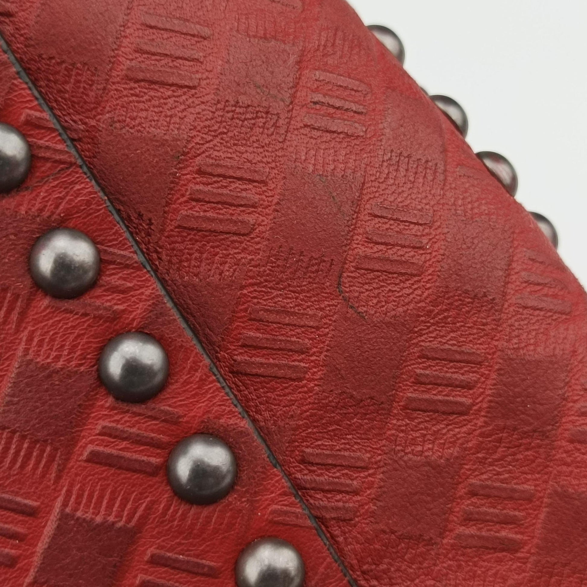 Lady Dior Red Leather 35-MA-1107レディディオール レッド レザー 35-MA-1107