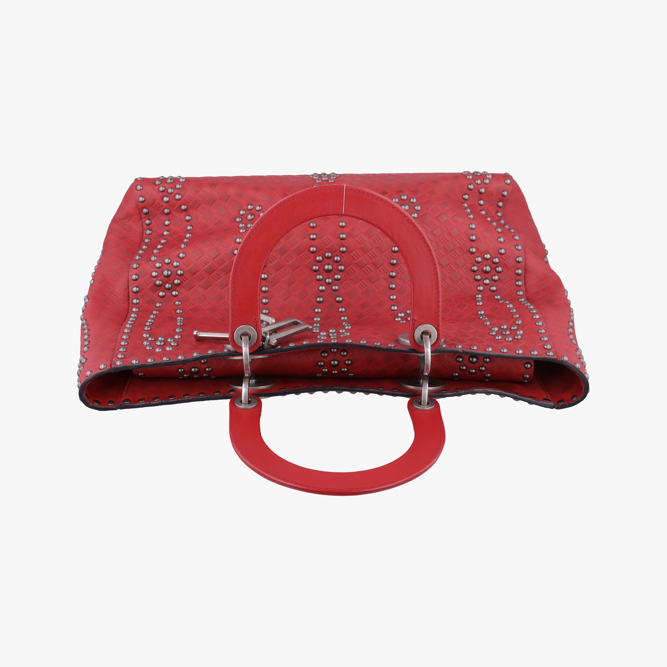 Lady Dior Red Leather 35-MA-1107レディディオール レッド レザー 35-MA-1107