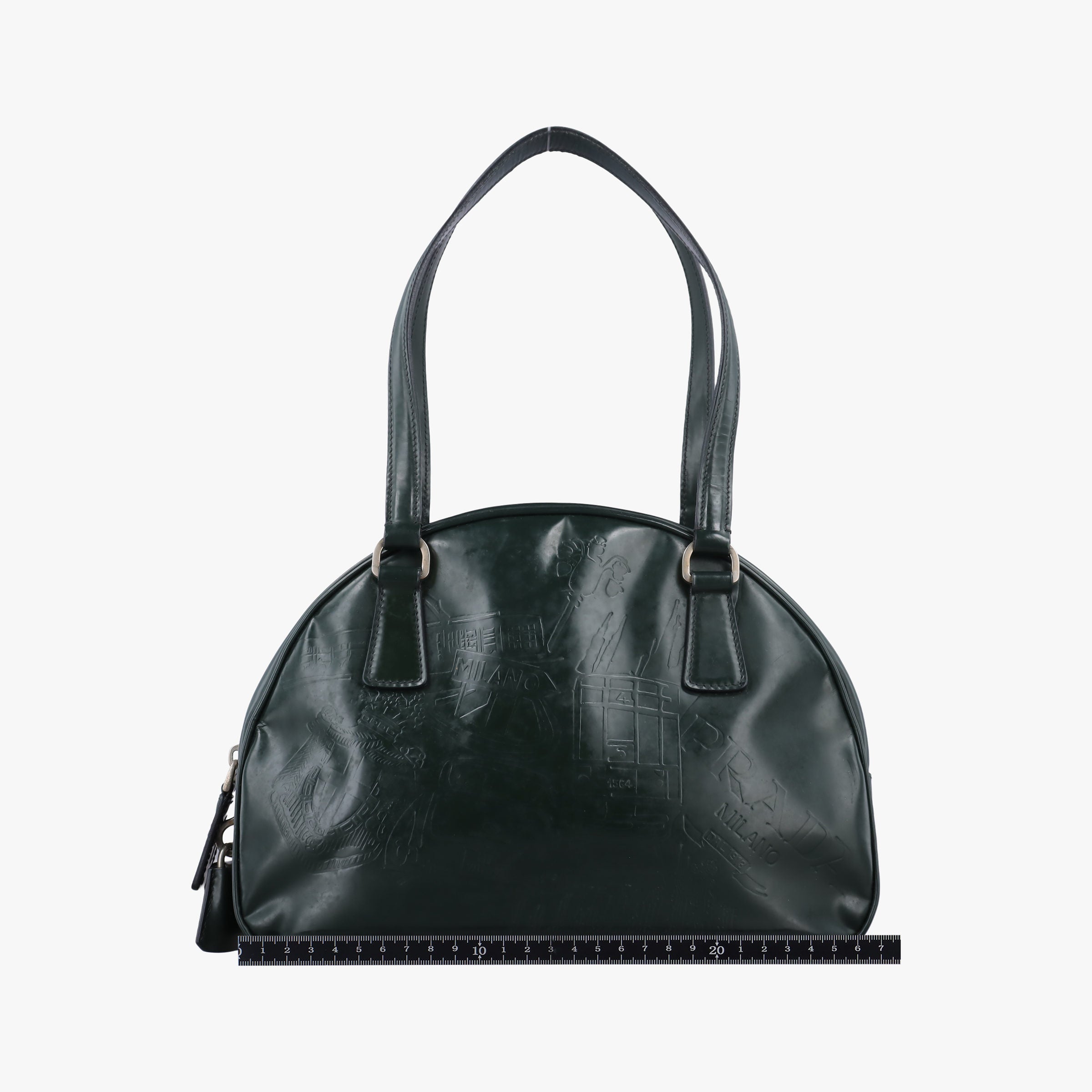 Milano Stamp Green Leather B11246 50 15ミラノ スタンプ グリーン レザー B11246 50 15