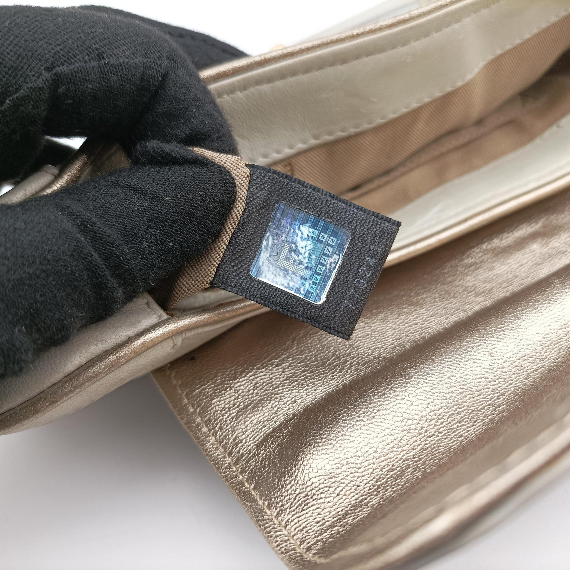 Vanity Mirrored Light Blue × Silver Leather × Plastic 8BN135 Lot number unknownバニティミラー ライトブルー×シルバー レザー×プラスチック 8BN135 製番不明