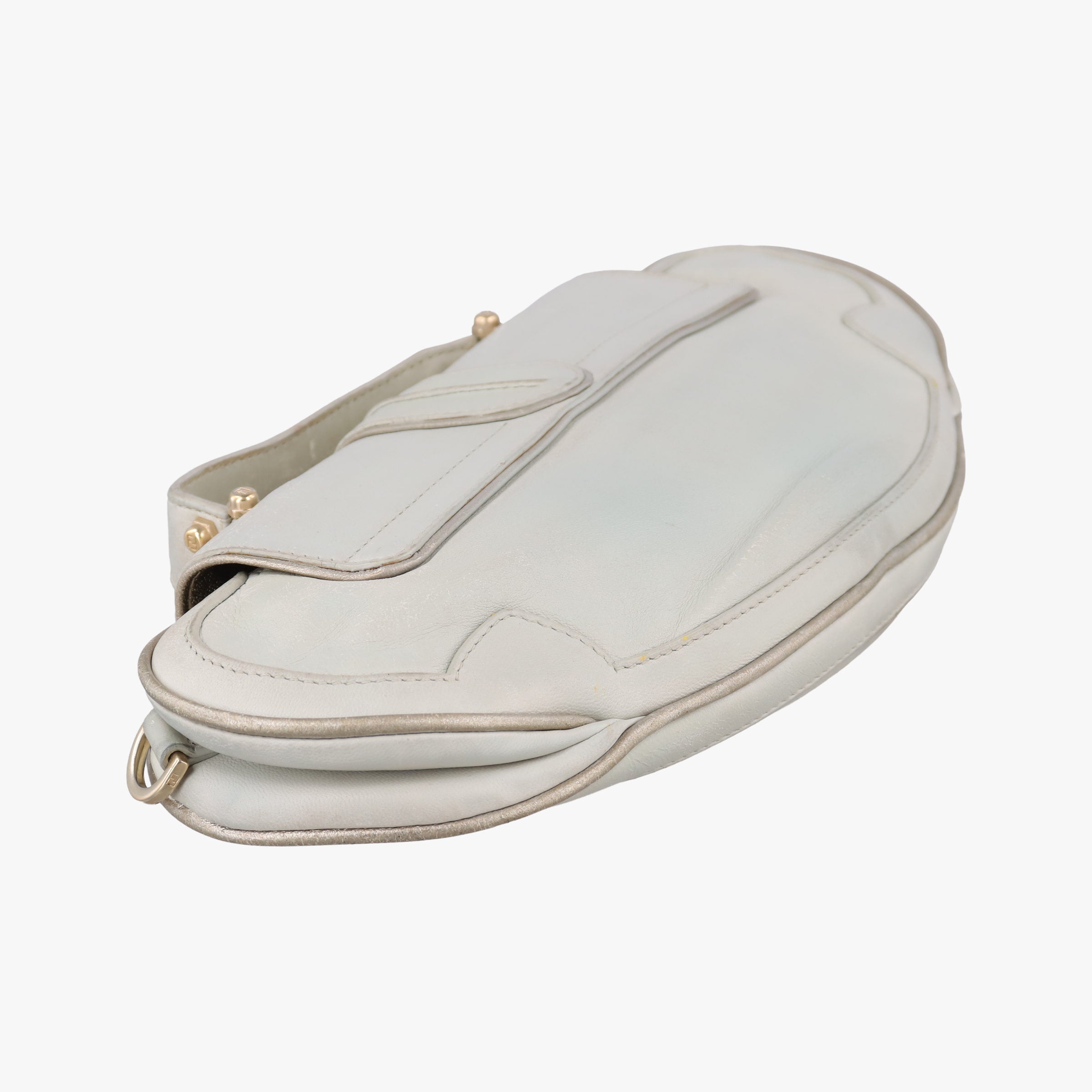Vanity Mirrored Light Blue × Silver Leather × Plastic 8BN135 Lot number unknownバニティミラー ライトブルー×シルバー レザー×プラスチック 8BN135 製番不明