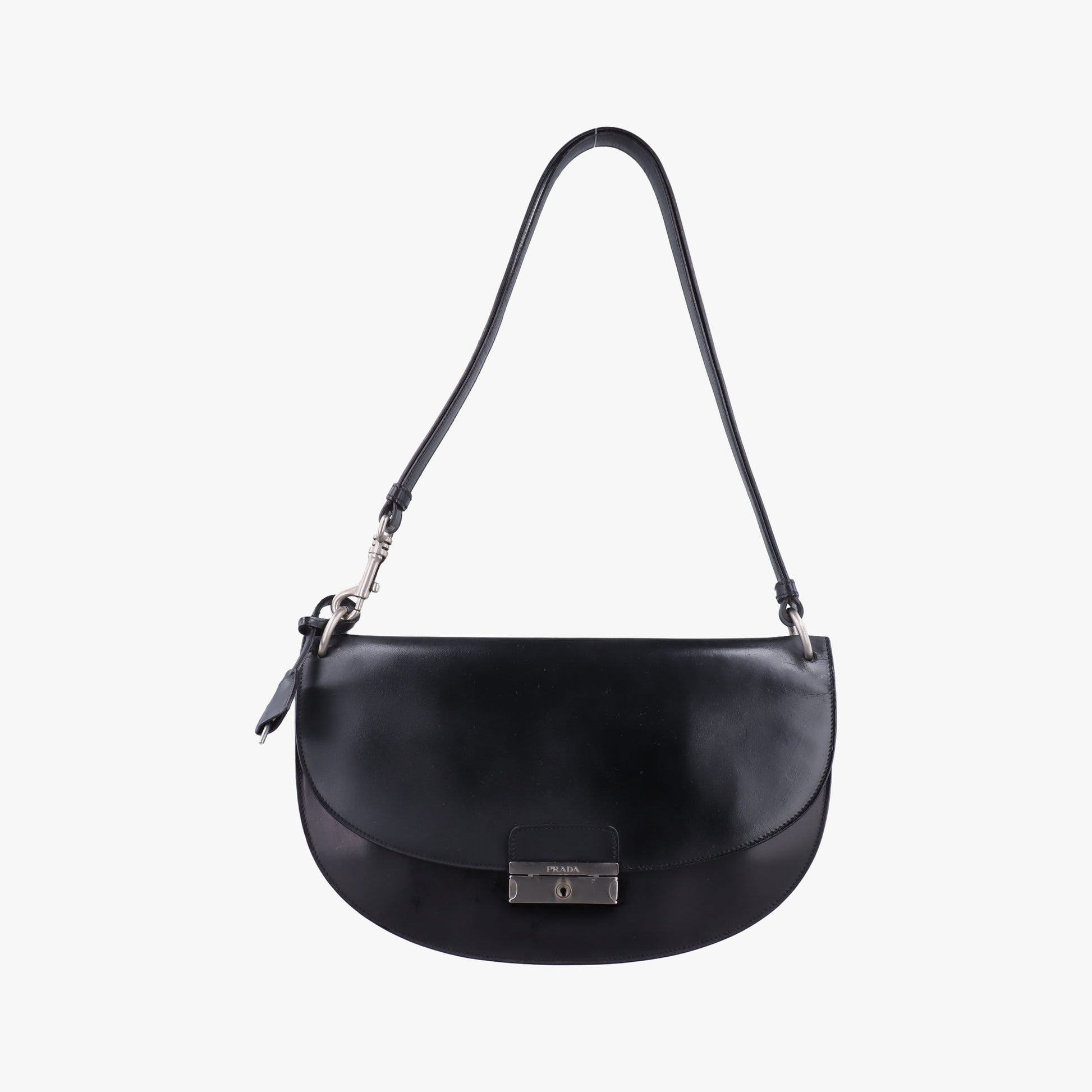 Half Moon Flap Black Leather B11231 145ハーフムーン フラップ ブラック レザー  B11231 145