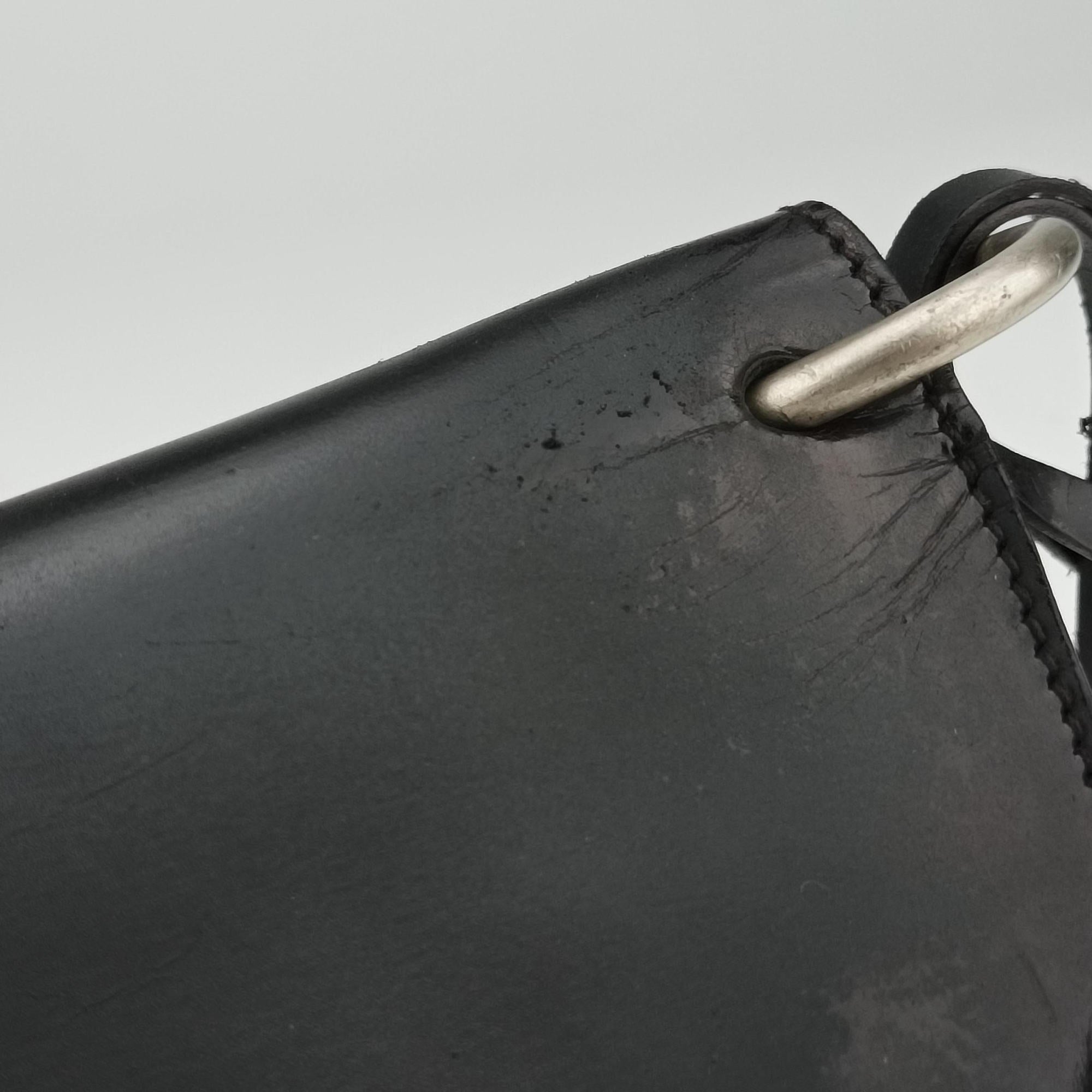Half Moon Flap Black Leather B11231 145ハーフムーン フラップ ブラック レザー  B11231 145