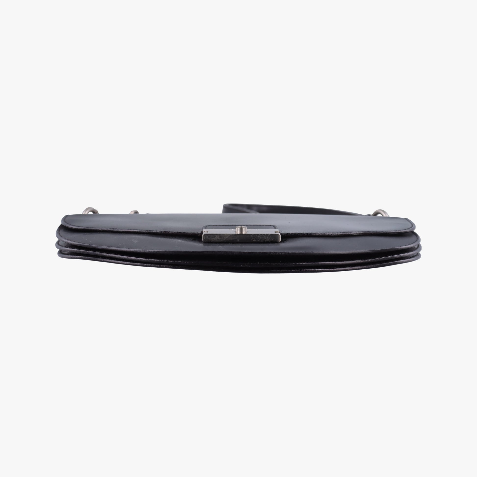 Half Moon Flap Black Leather B11231 145ハーフムーン フラップ ブラック レザー  B11231 145