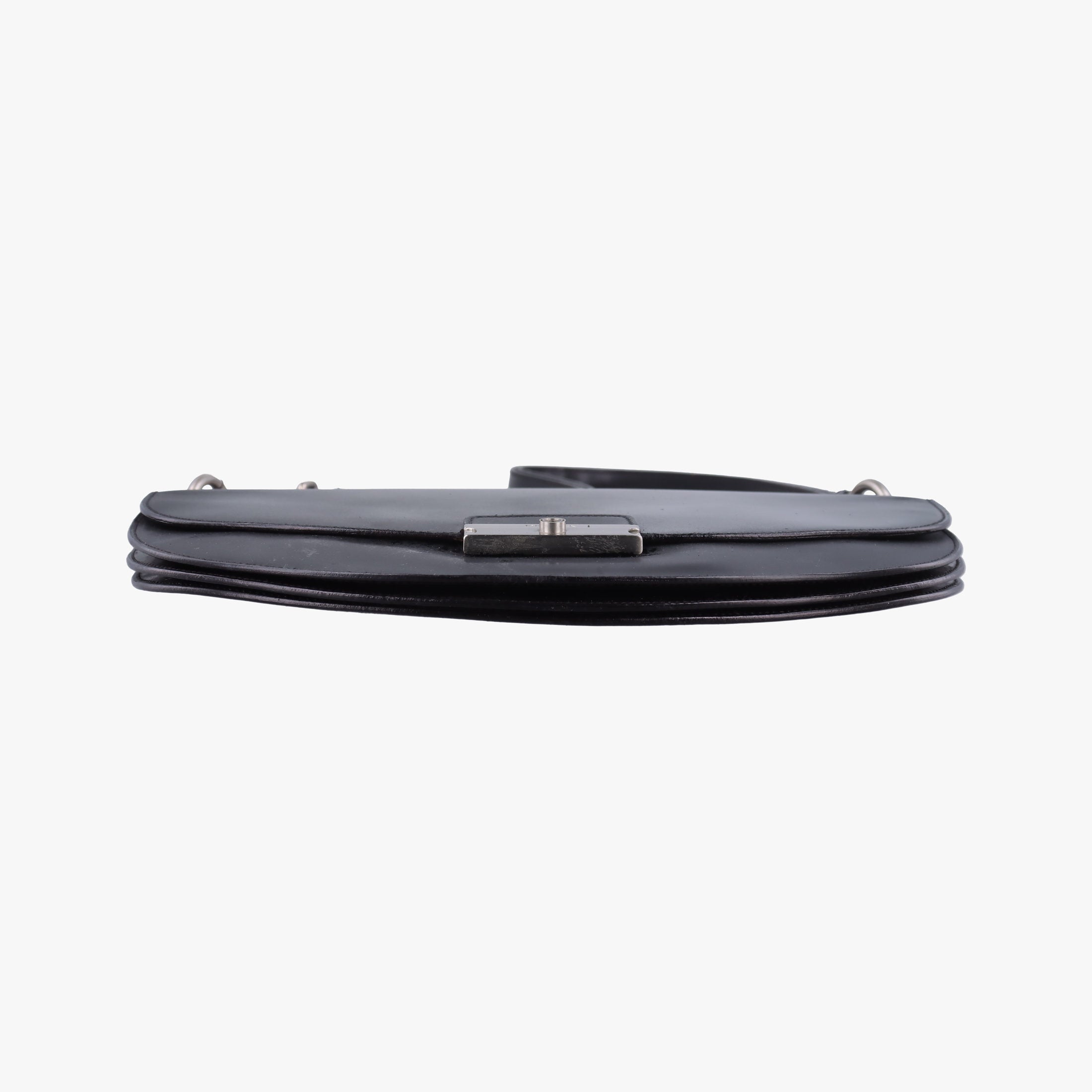 Half Moon Flap Black Leather B11231 145ハーフムーン フラップ ブラック レザー  B11231 145