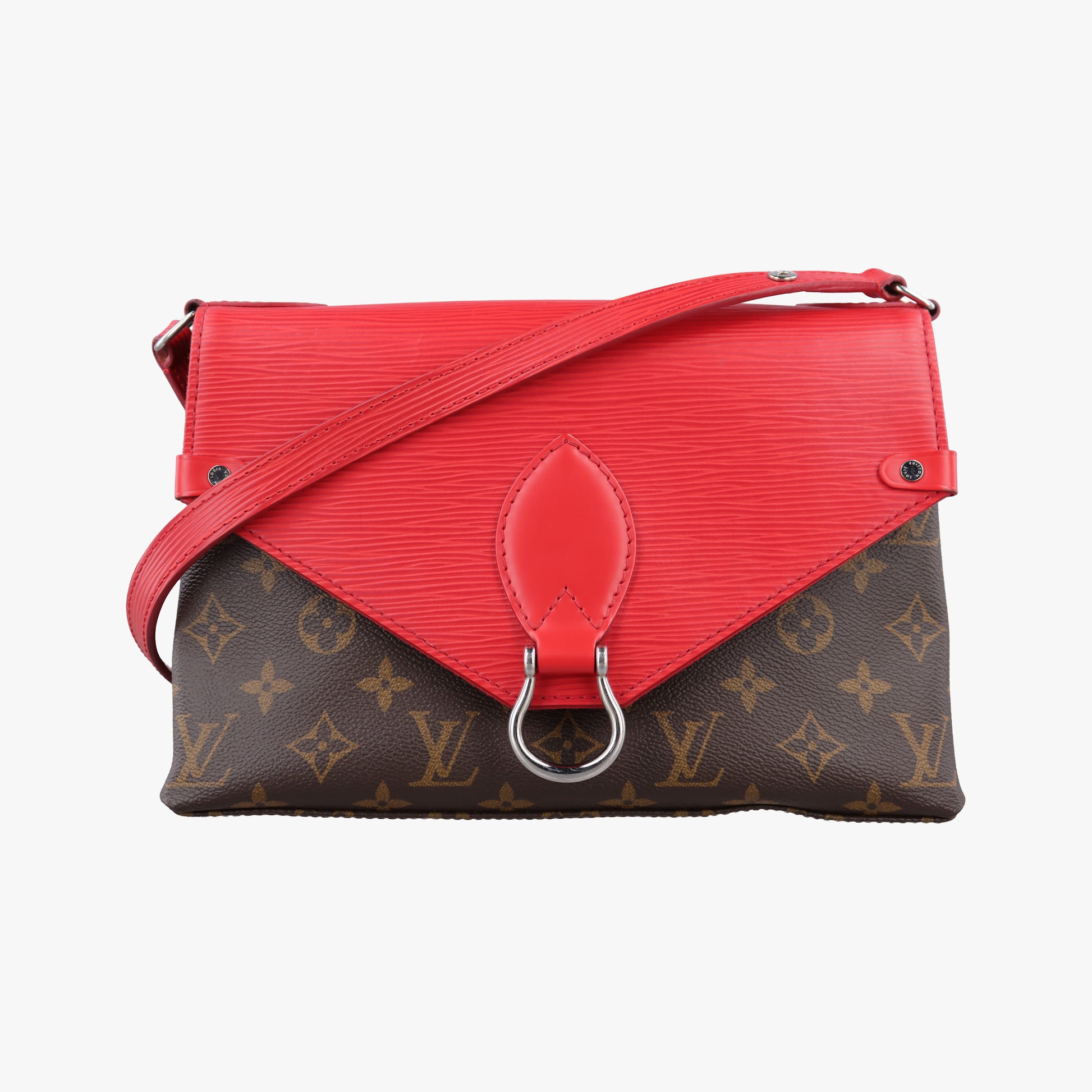 SAINT MICHEL Brown×COQUELICOT Monogram Canvas×epi M44031 CA2177サンミシェル モノグラム/ブラウン×コクリコ モノグラムキャンバス×エピ M44031 CA2177