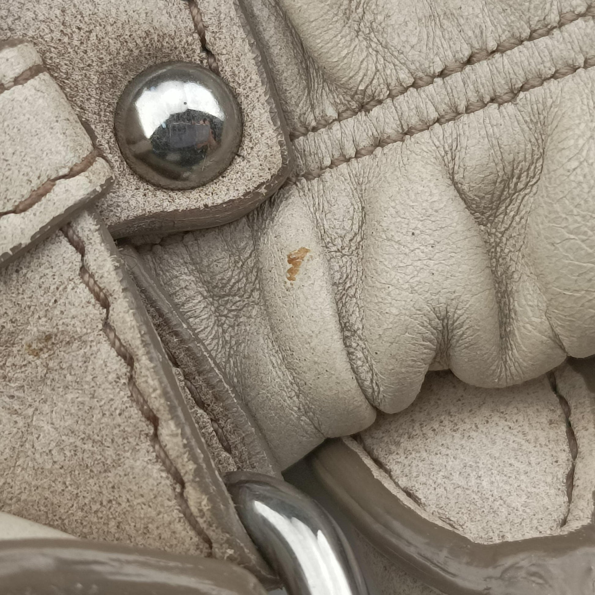 Gaufre Brown × Beige lambskin BN1702 105ギャザー ブラウン × ベージュ ラムスキン BN1702 105