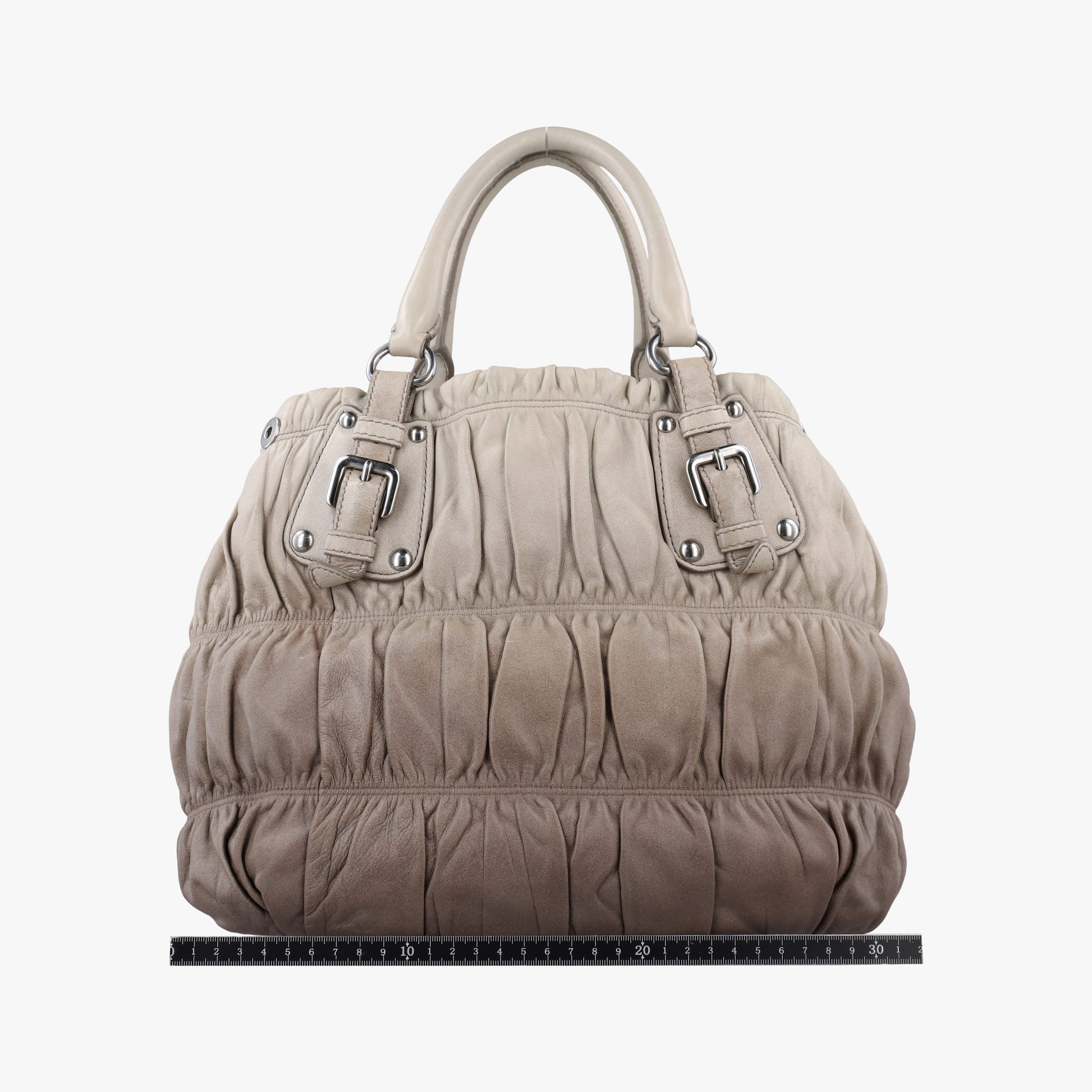 Gaufre Brown × Beige lambskin BN1702 105ギャザー ブラウン × ベージュ ラムスキン BN1702 105
