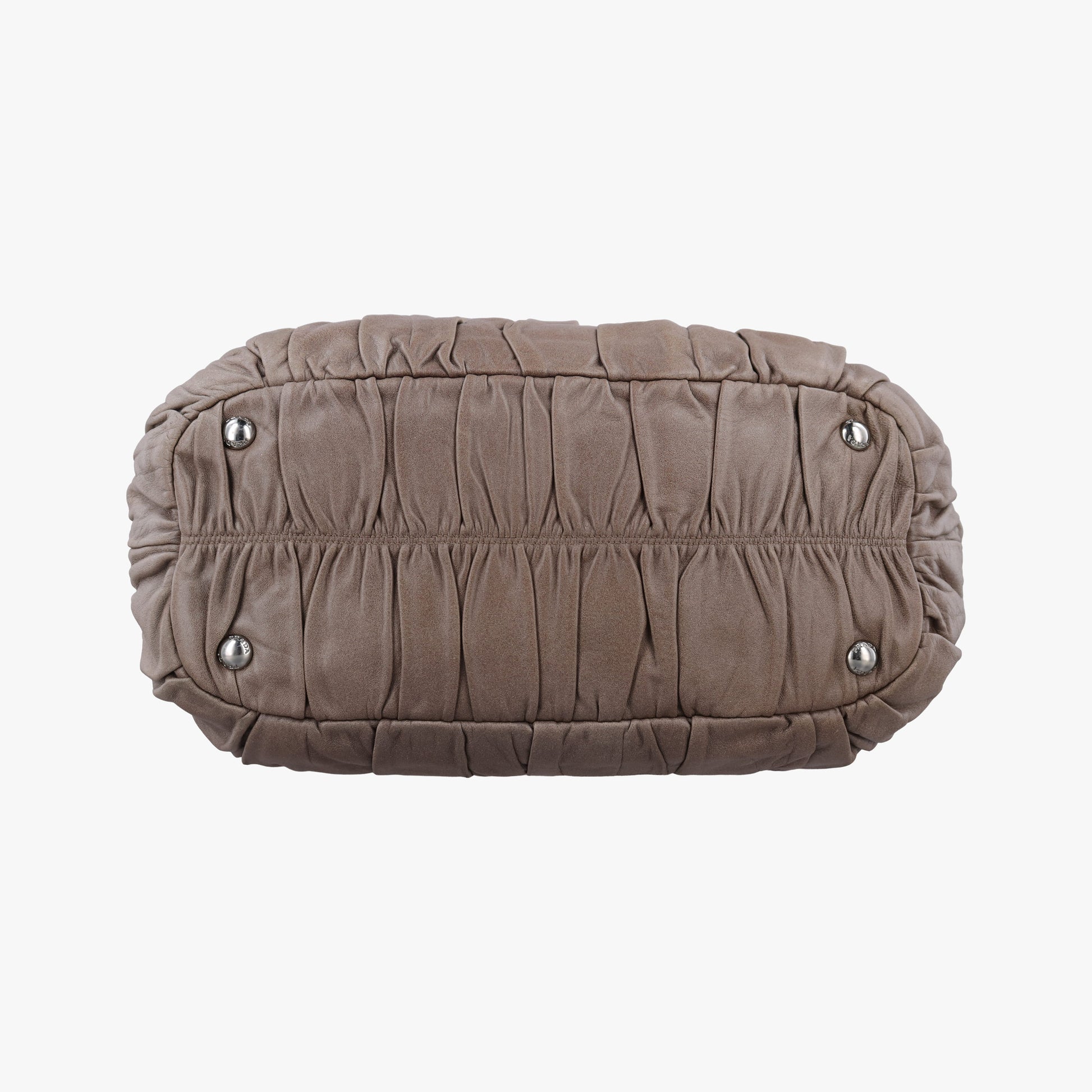Gaufre Brown × Beige lambskin BN1702 105ギャザー ブラウン × ベージュ ラムスキン BN1702 105