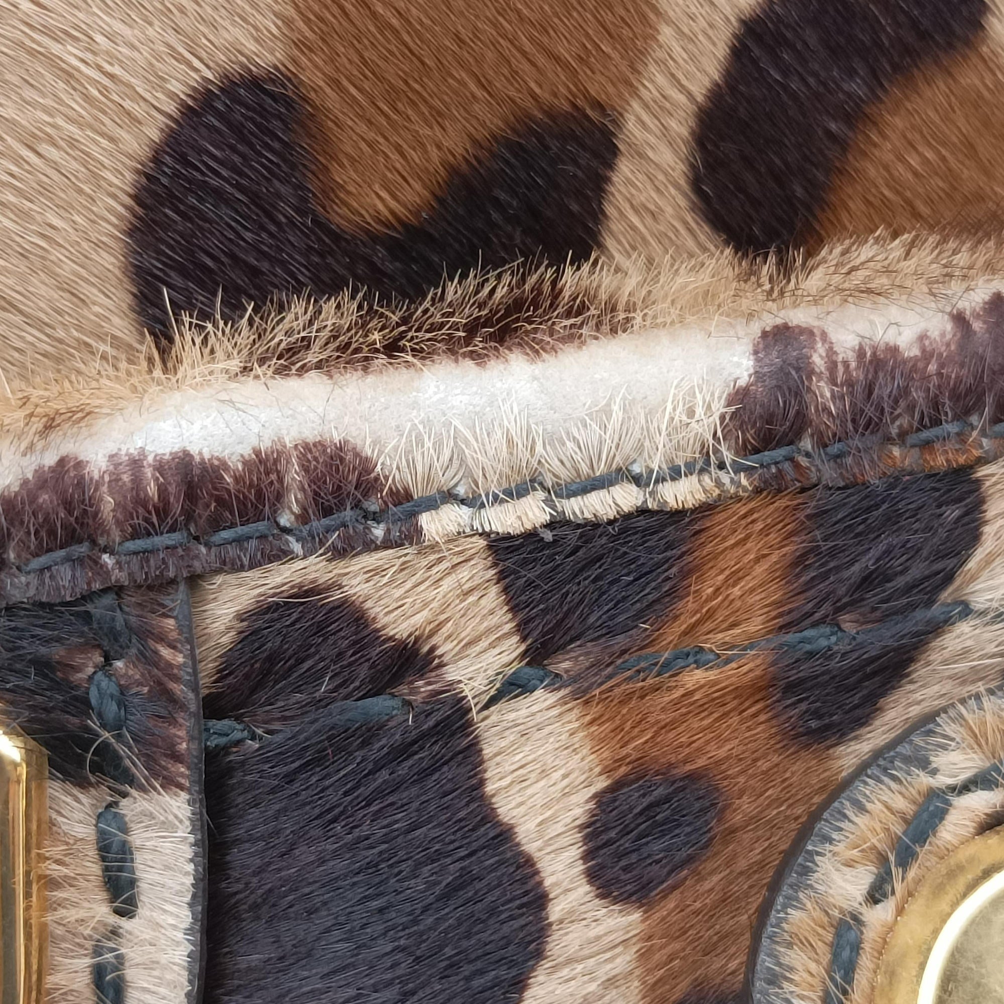 Leopard Print Brown×Multicolour ponyhair 123レオパード プリント ブラウン×マルチカラー ハラコ 123