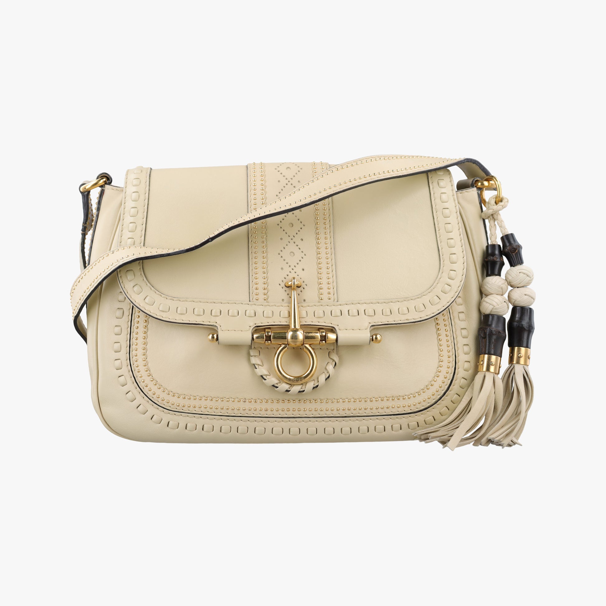 Snaffle Bit ivory Leather 263955 F8790590スナッフルビット アイボリー レザー 263955 F8790590
