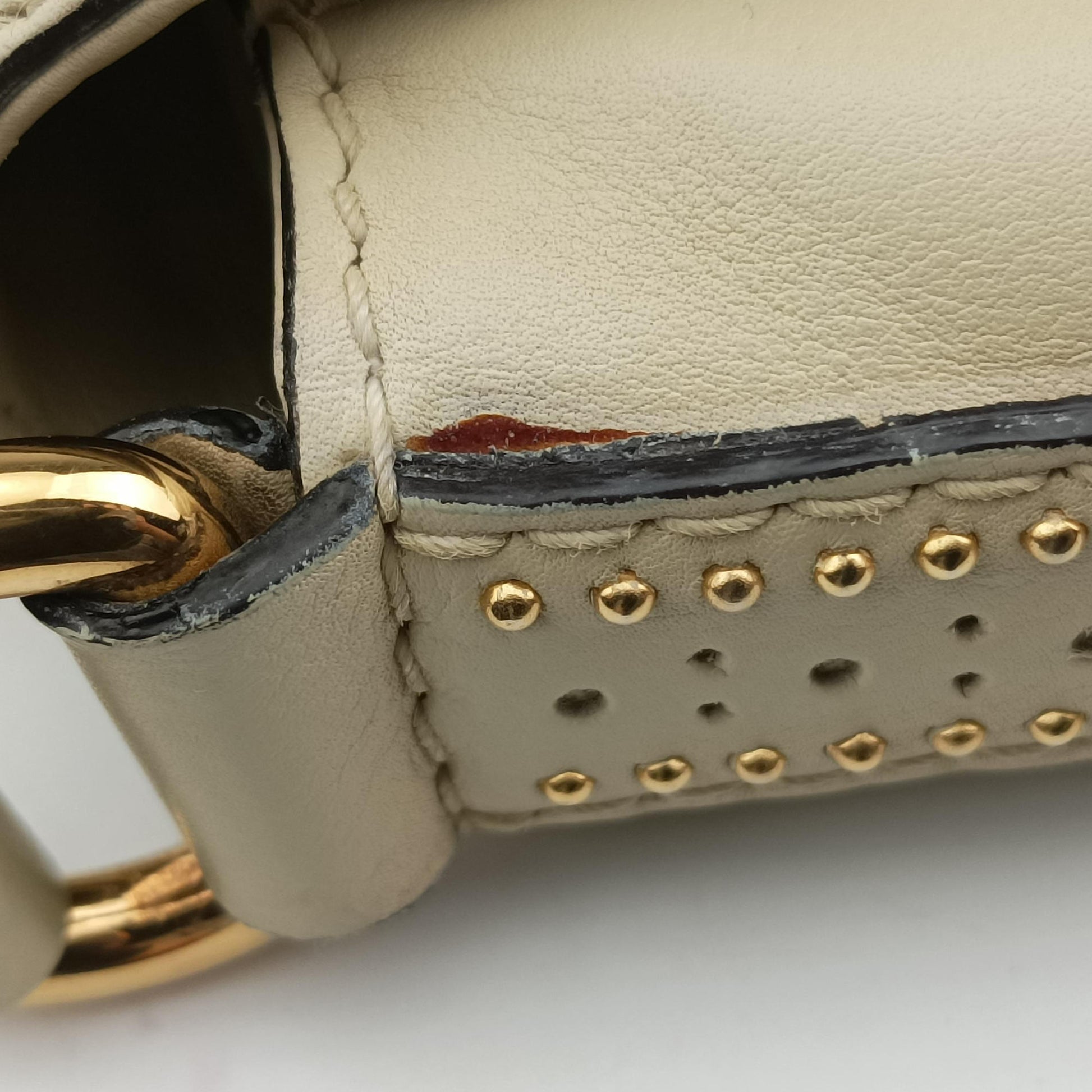 Snaffle Bit ivory Leather 263955 F8790590スナッフルビット アイボリー レザー 263955 F8790590