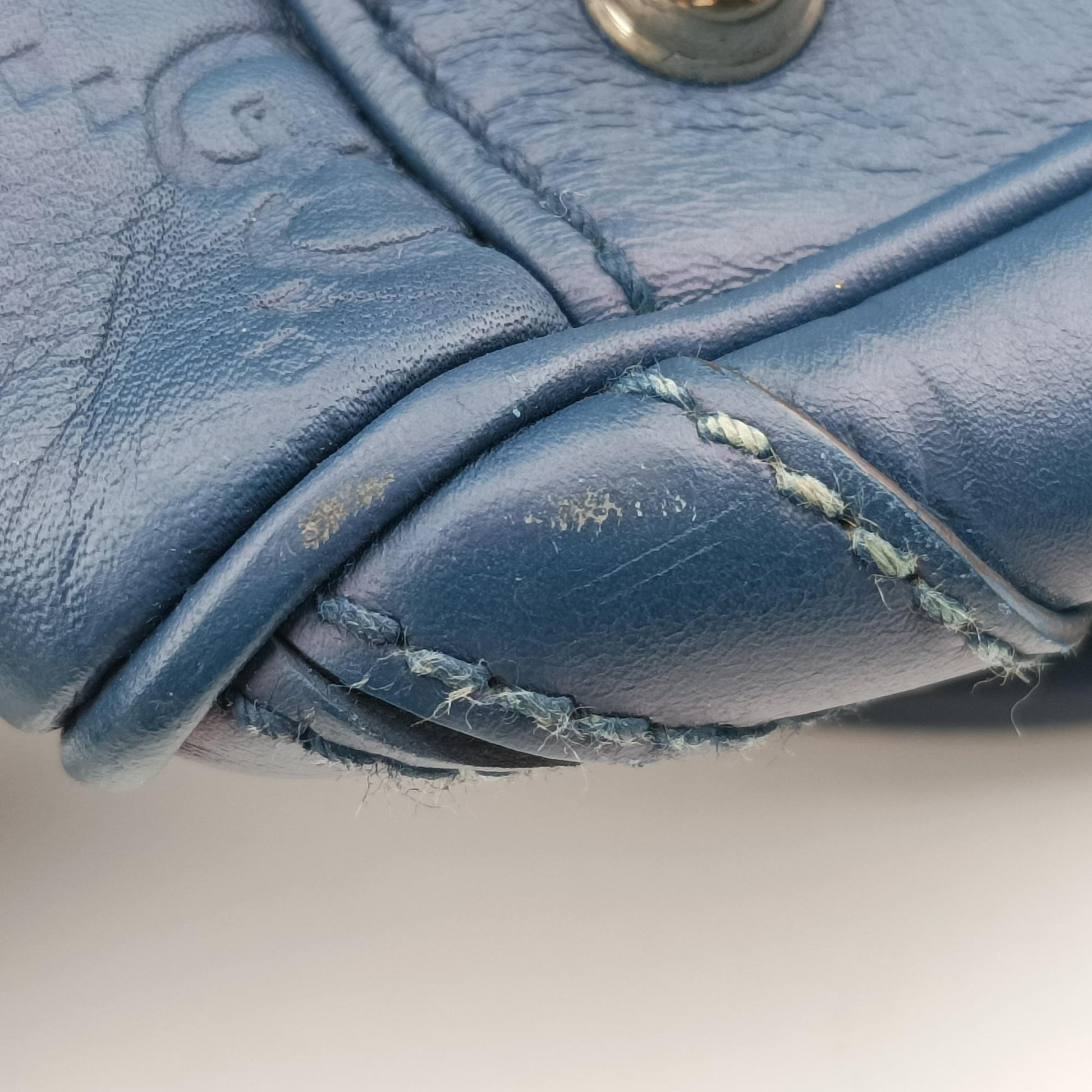 Horsebit Bamboo Wave Boston Blue Leather 159399 ホースビット バンブー ウェーブ ボストン ブルー レザー 159399 