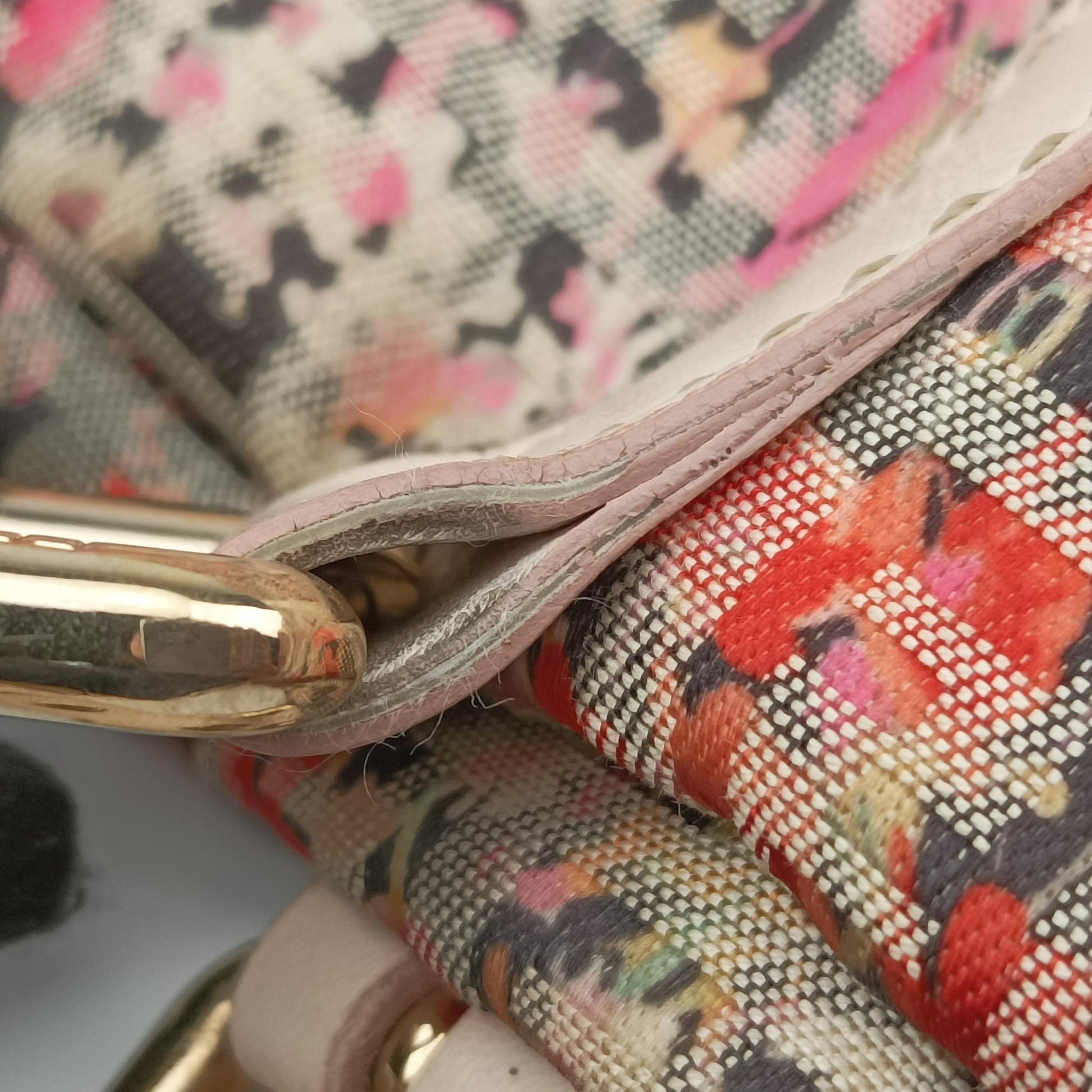 Zucchino pattern pink×Multicolour canvas 8BH215 8BH215-FCF 118-2550ズッキーノ柄 ピンク×マルチカラー キャンバス 8BH215 8BH215-FCF 118-2550