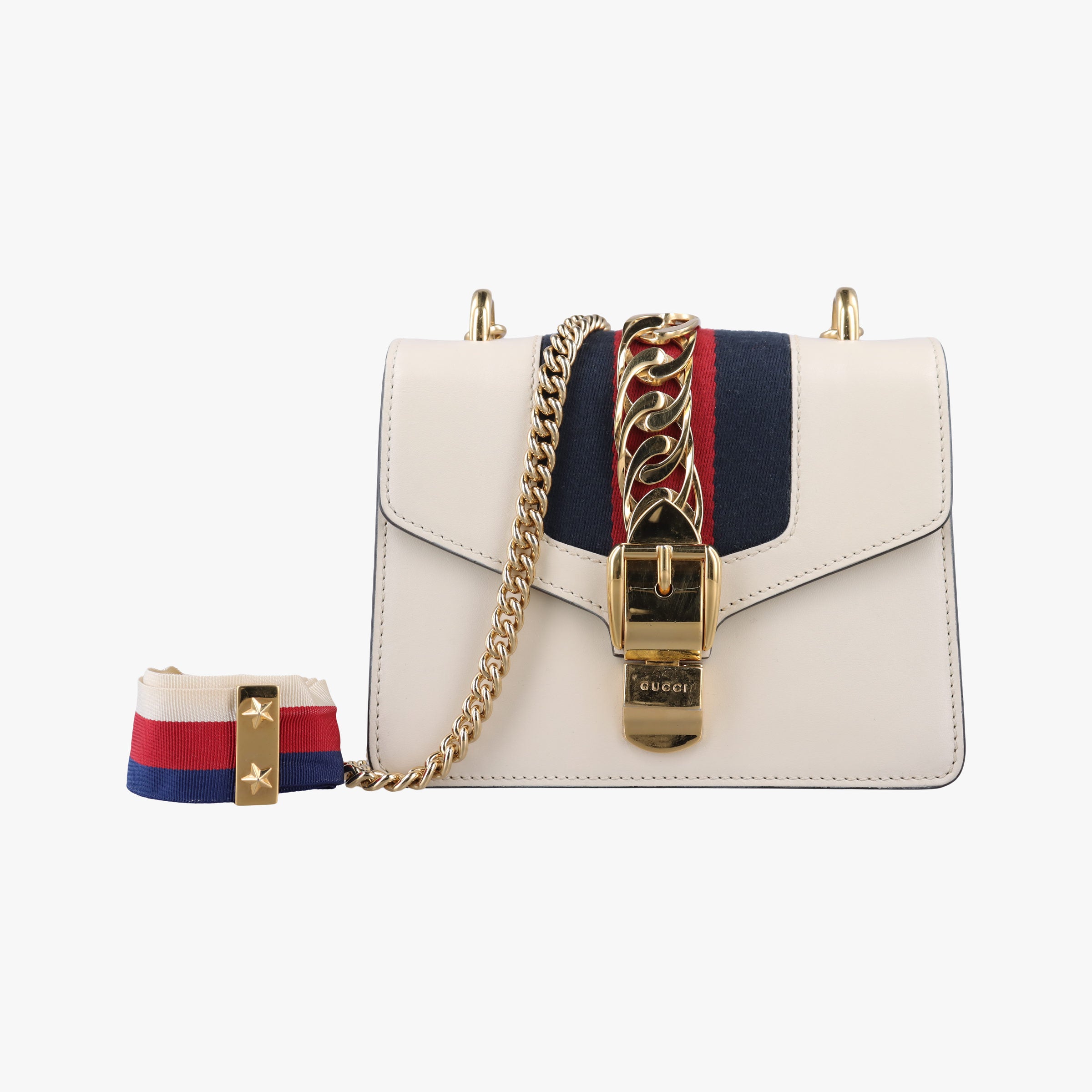 Sylvie Ivory×navy×red Leather 431666 E021868170シルヴィ アイボリー×ネイビー×レッド レザー 431666 E021868170