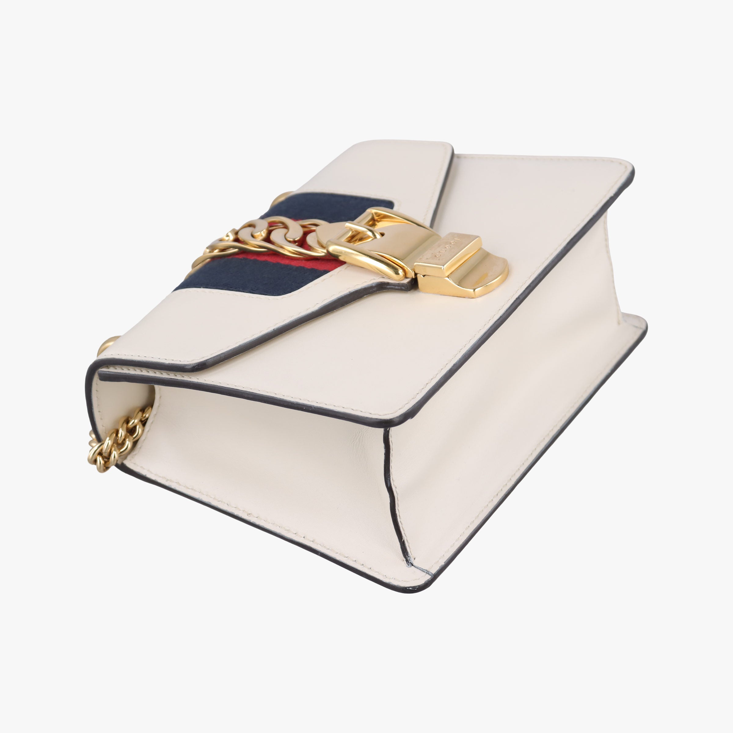 Sylvie Ivory×navy×red Leather 431666 E021868170シルヴィ アイボリー×ネイビー×レッド レザー 431666 E021868170