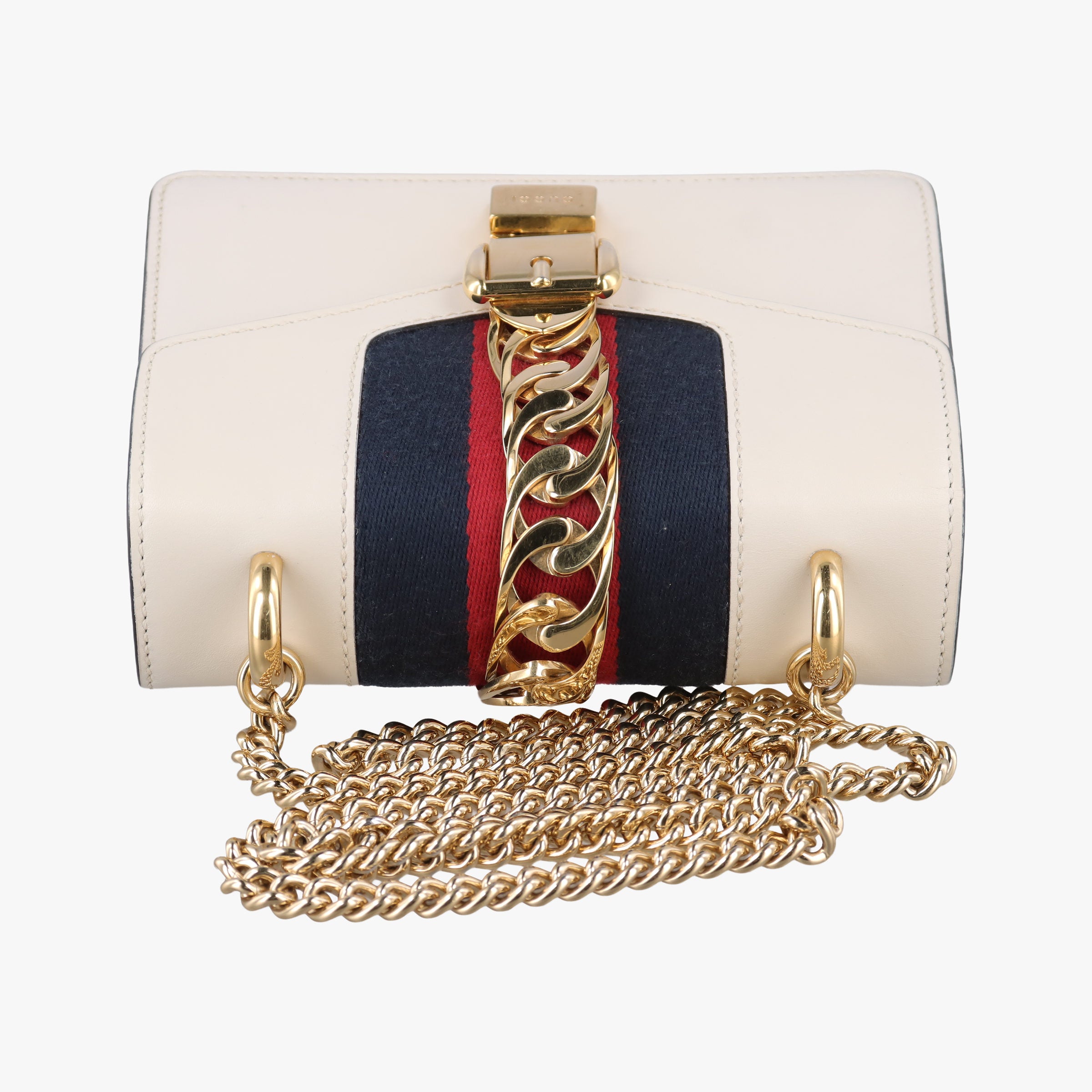 Sylvie Ivory×navy×red Leather 431666 E021868170シルヴィ アイボリー×ネイビー×レッド レザー 431666 E021868170