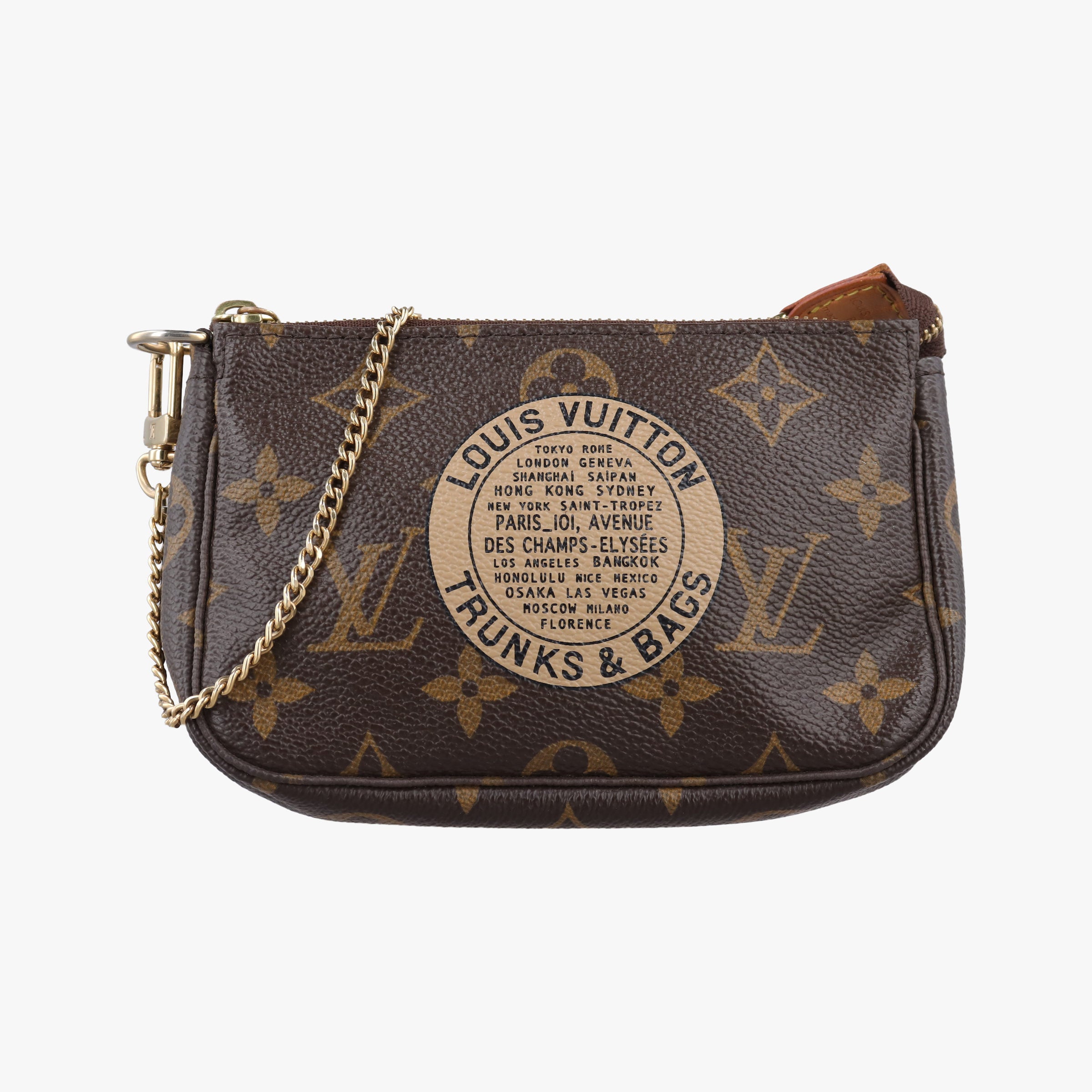 T&B Mini Pochette Accessoires Brown Monogram Canvas M60153 FL1037ミニポシェットアクセソワールT&B モノグラム/ブラウン モノグラムキャンバス M60153 FL1037