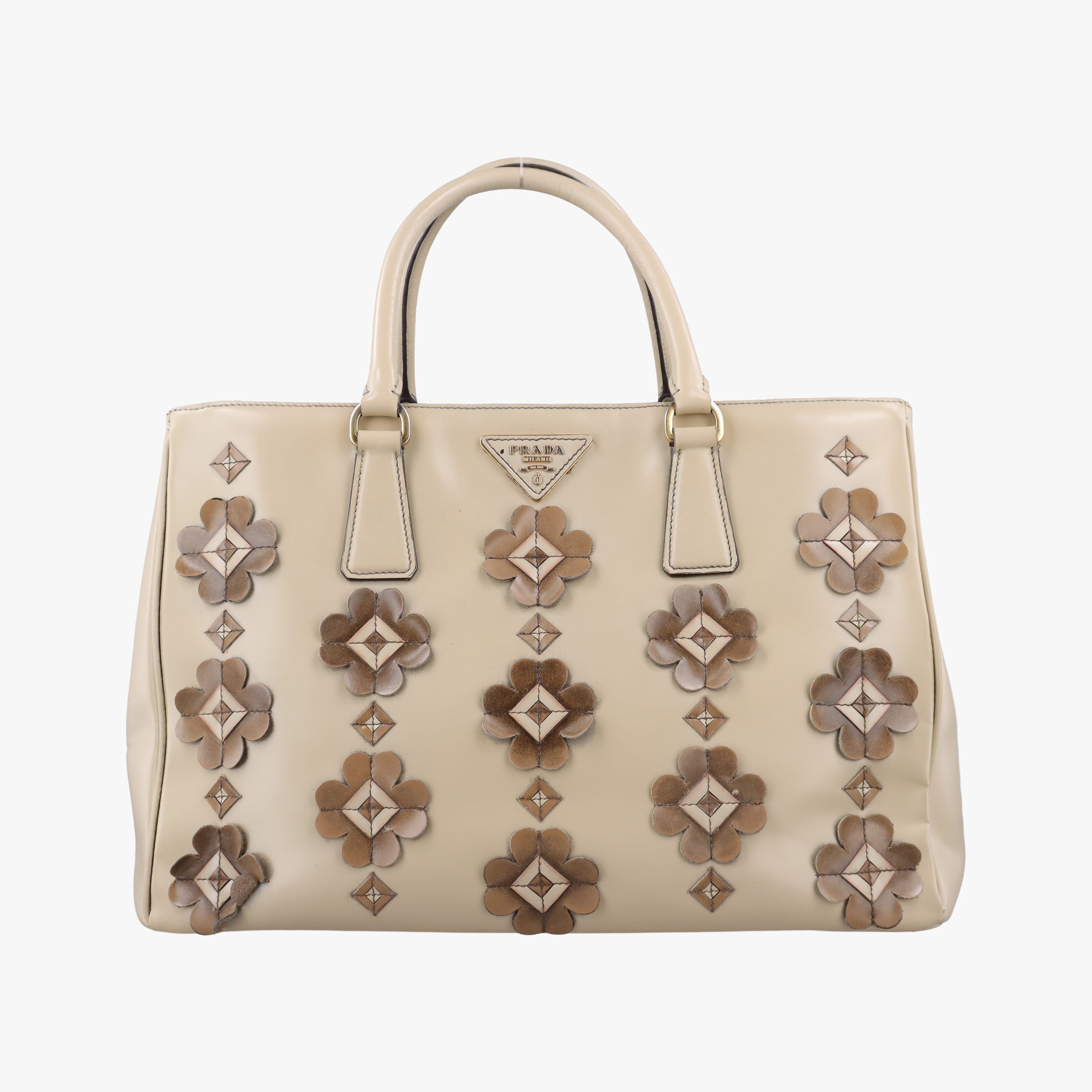 Galleria Flowers Double Zip Beige leather B2274F 117ガレリア フラワーズダブルジップ ベージュ レザー B2274F 117