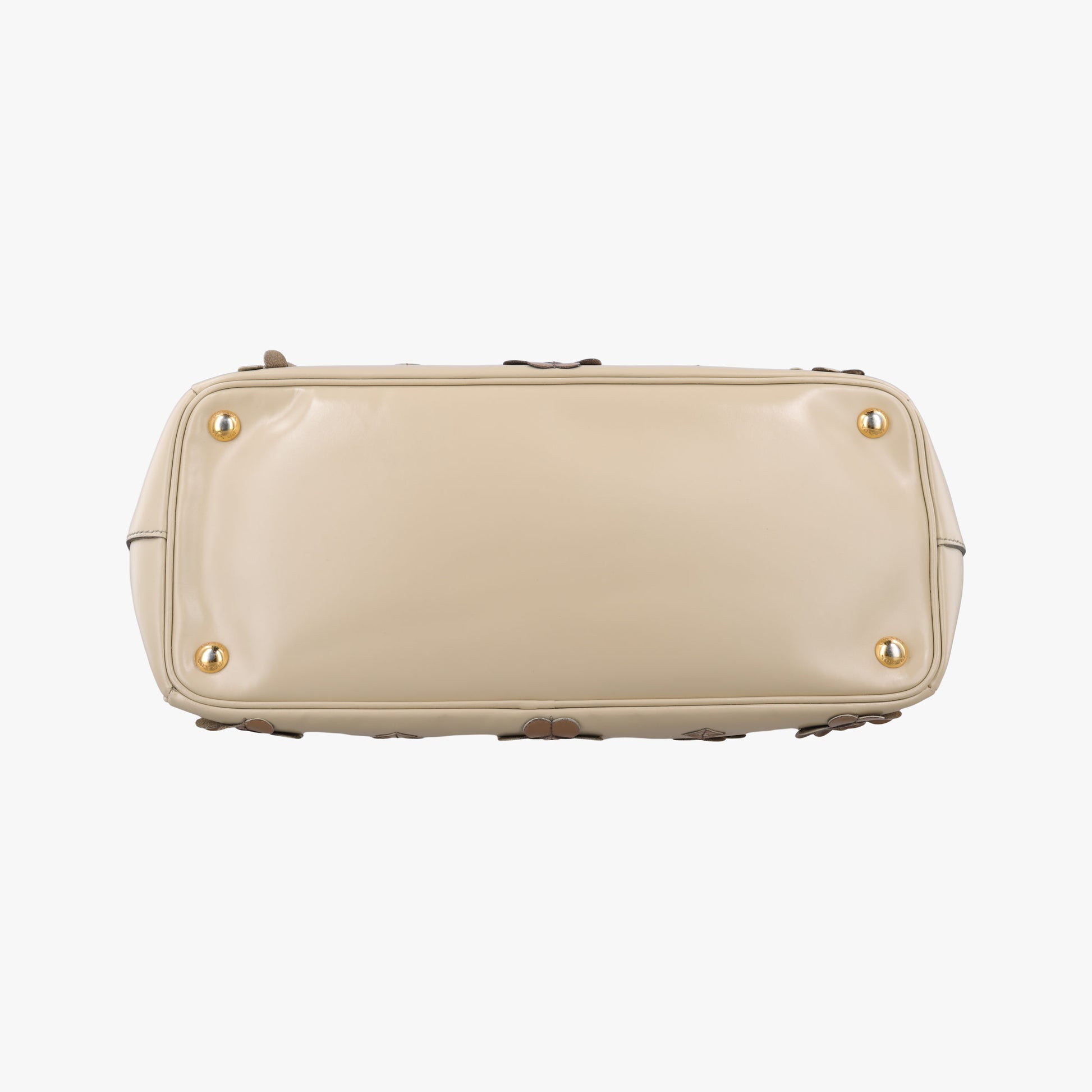 Galleria Flowers Double Zip Beige leather B2274F 117ガレリア フラワーズダブルジップ ベージュ レザー B2274F 117