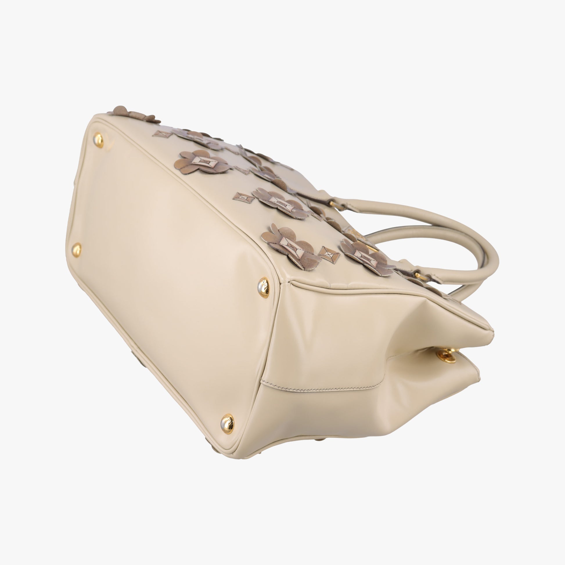 Galleria Flowers Double Zip Beige leather B2274F 117ガレリア フラワーズダブルジップ ベージュ レザー B2274F 117
