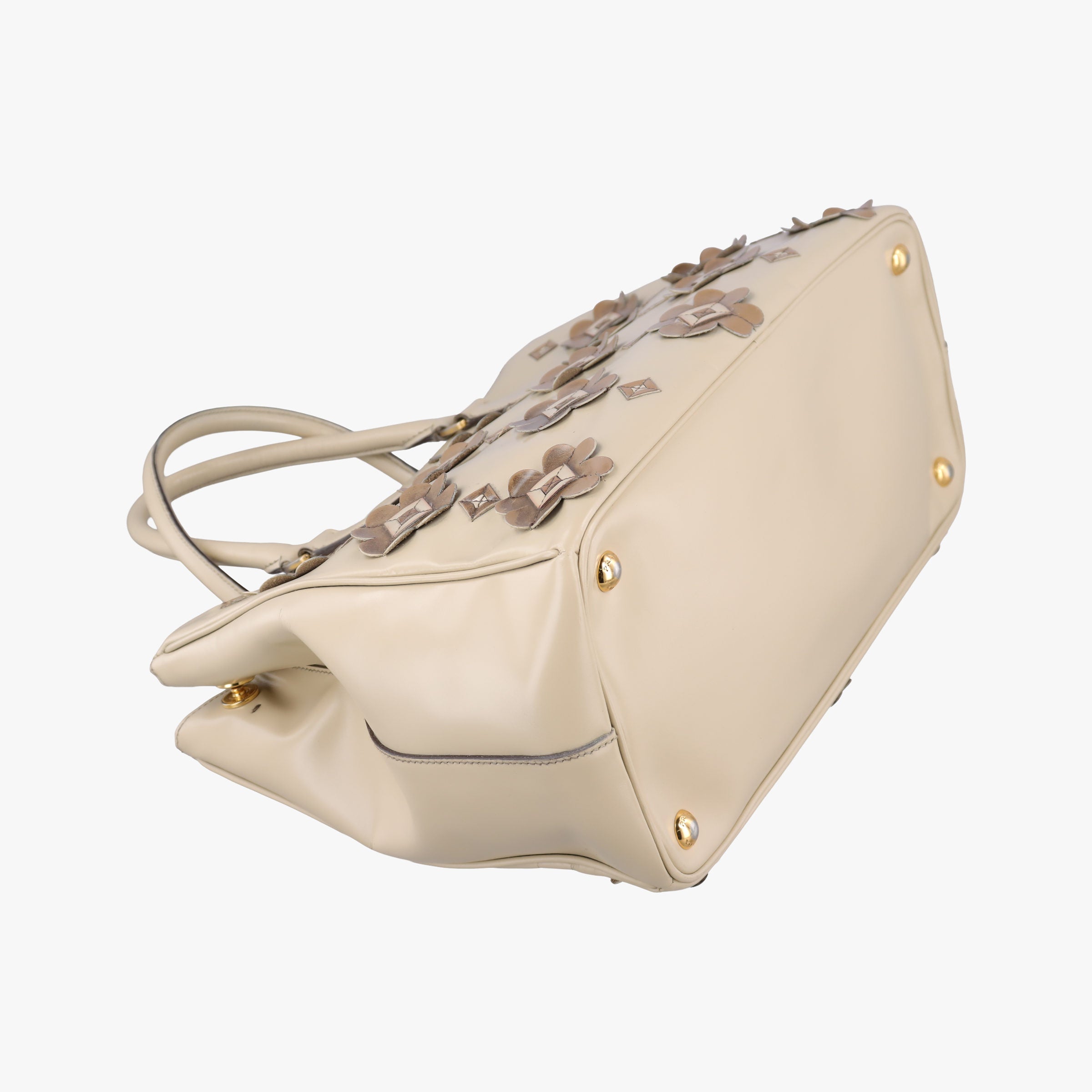 Galleria Flowers Double Zip Beige leather B2274F 117ガレリア フラワーズダブルジップ ベージュ レザー B2274F 117