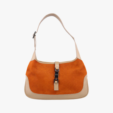 Jackie Orange × Beige ponyhair×Leather 001.37 ジャッキー オレンジ × ベージュ ハラコ×レザー 001.37 